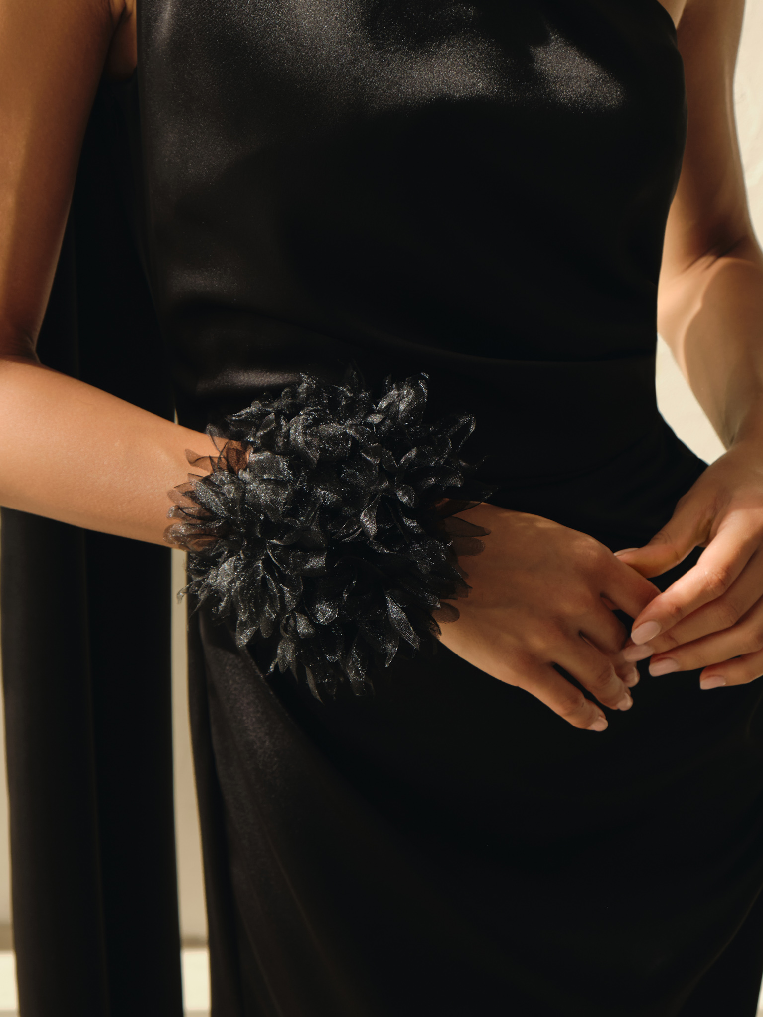 Guipure flower brooch