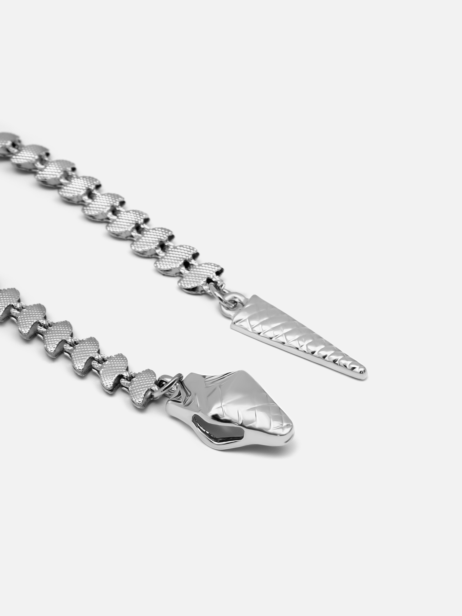 Snake-shaped necklace made of small blocks