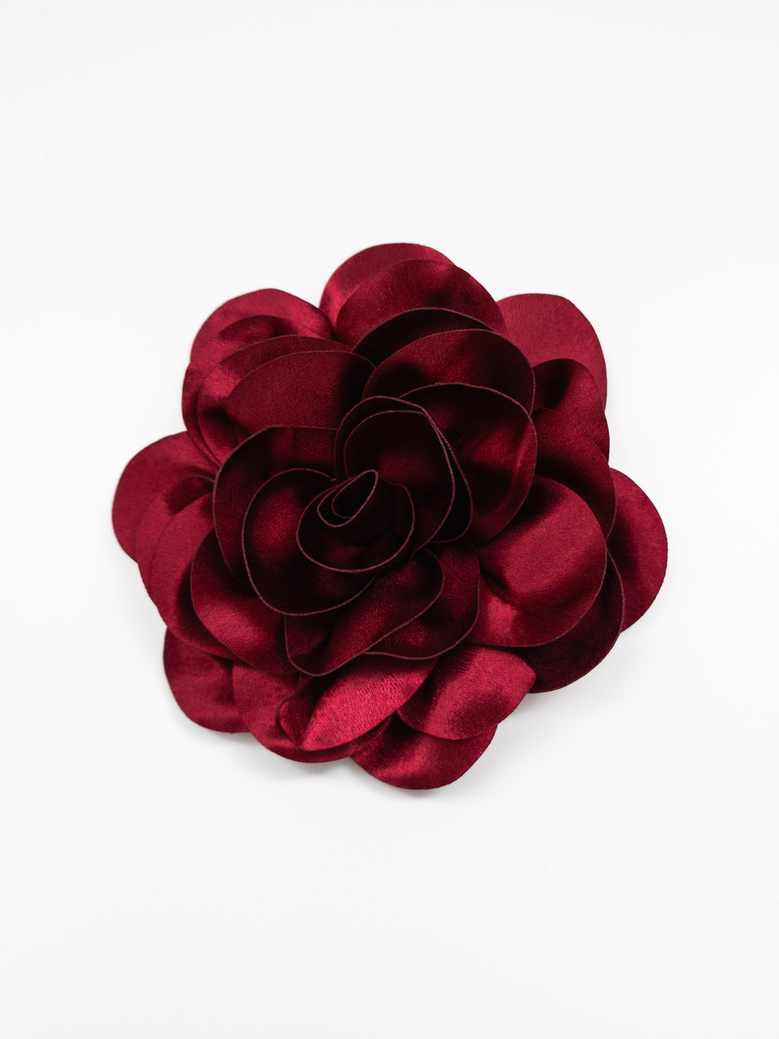 Satin flower brooch