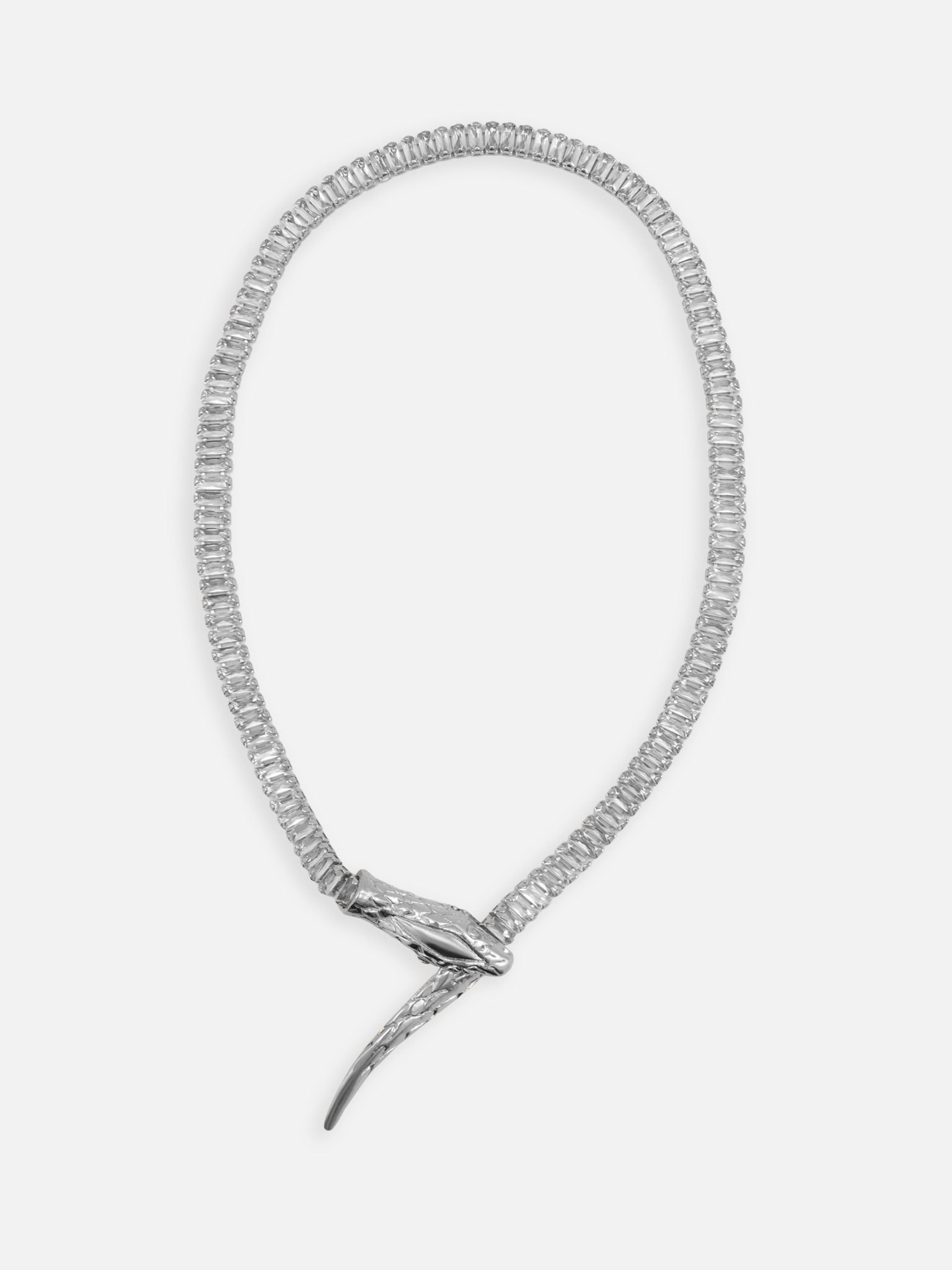 Snake-shaped chain necklace