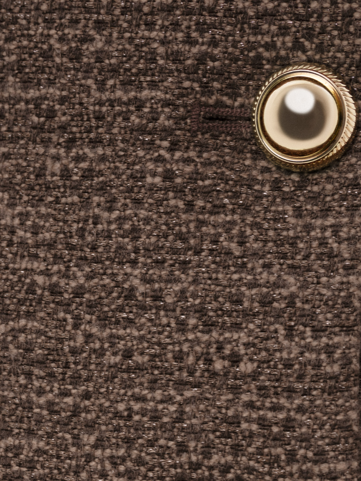 Veste longue en tweed avec boutons en métal