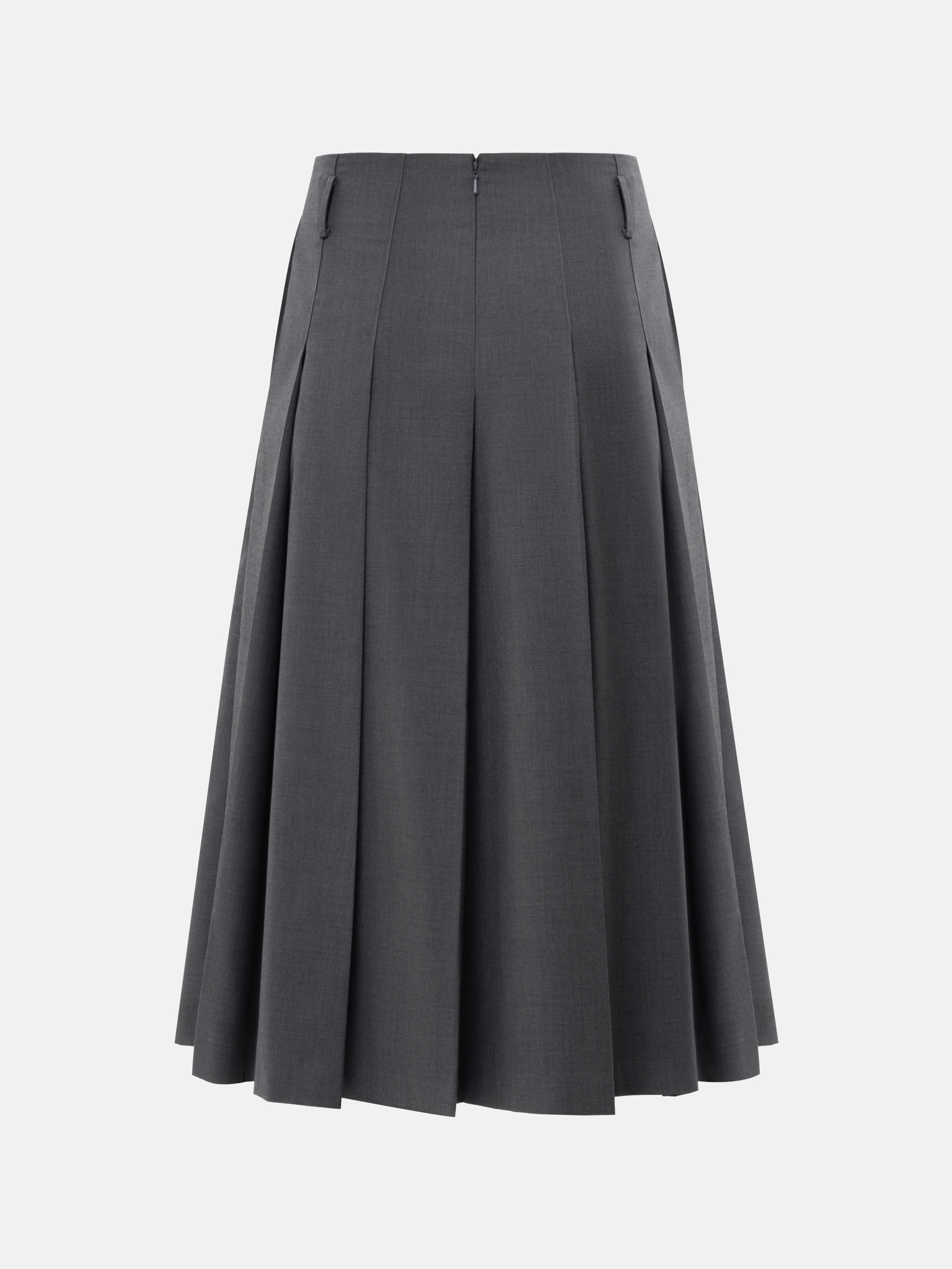 Midi pleated skirt in suiting fabric