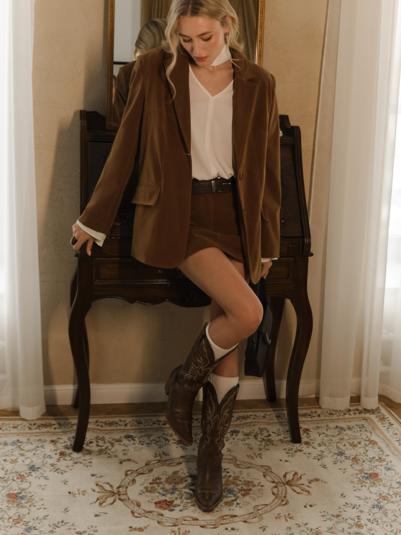 Eco-suede oversize jacket