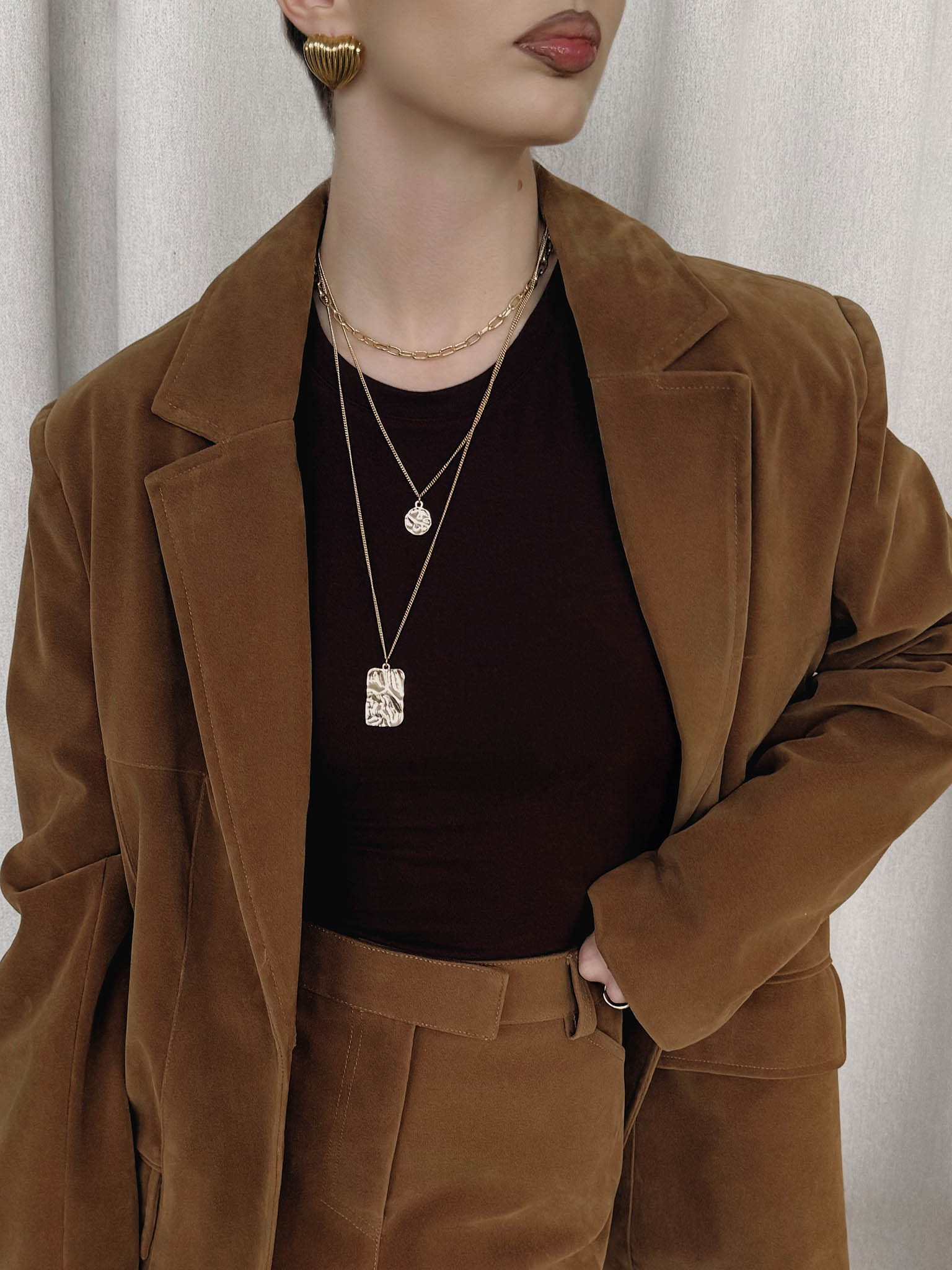 Eco-suede oversize jacket