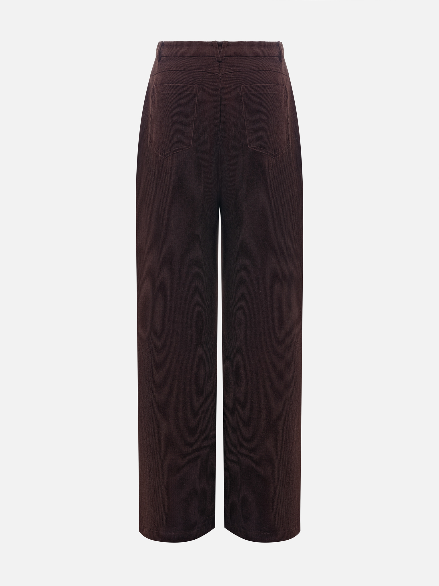 Velvet trousers with waist pleats