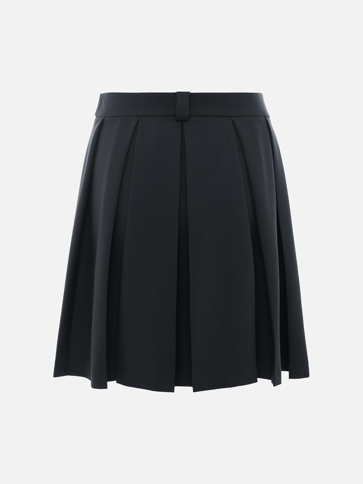 Flared mini skirt with pleats
