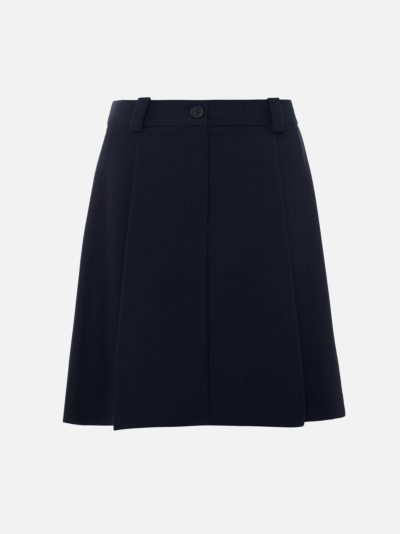 Flared mini skirt with pleats