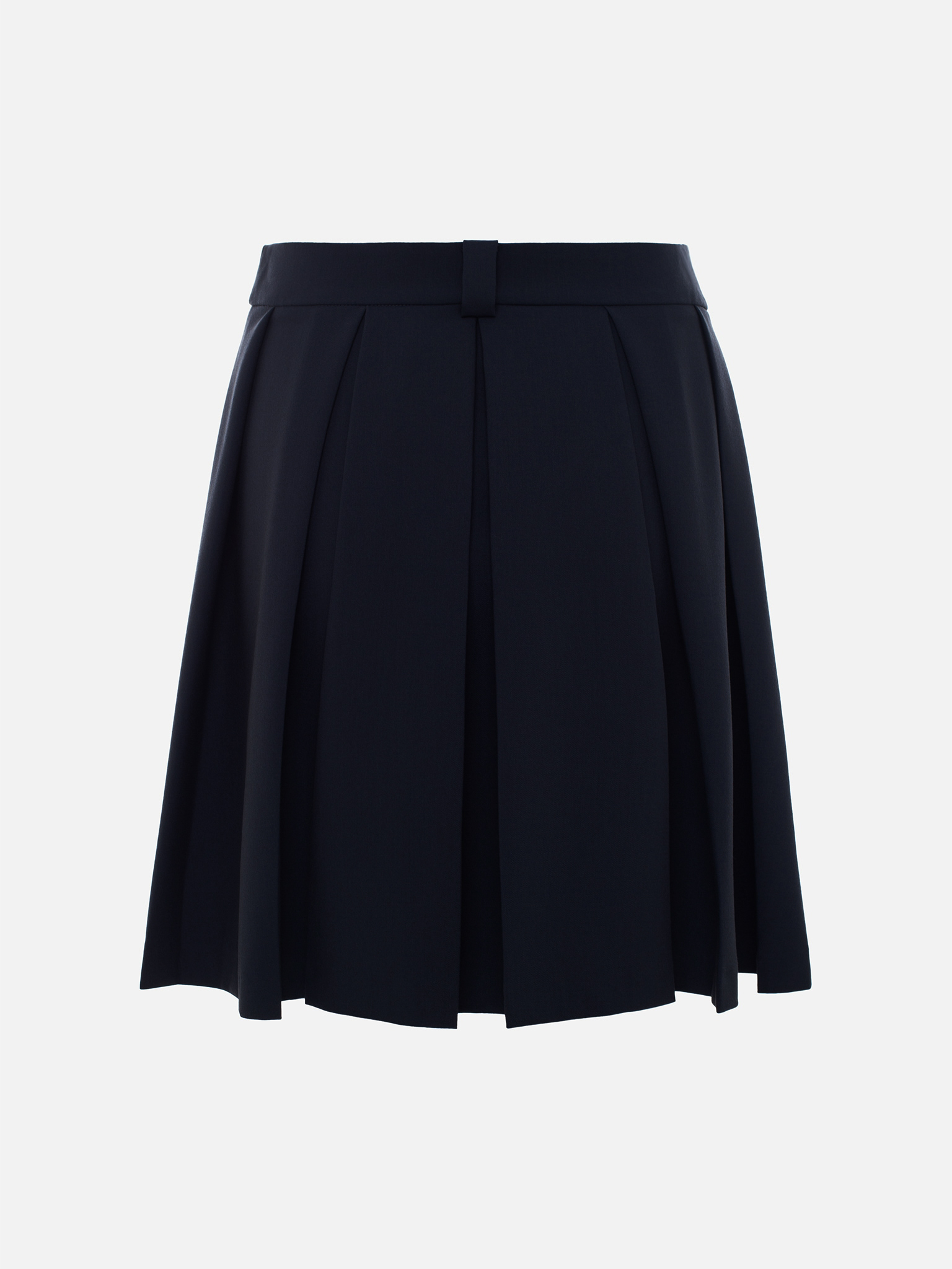 Flared mini skirt with pleats