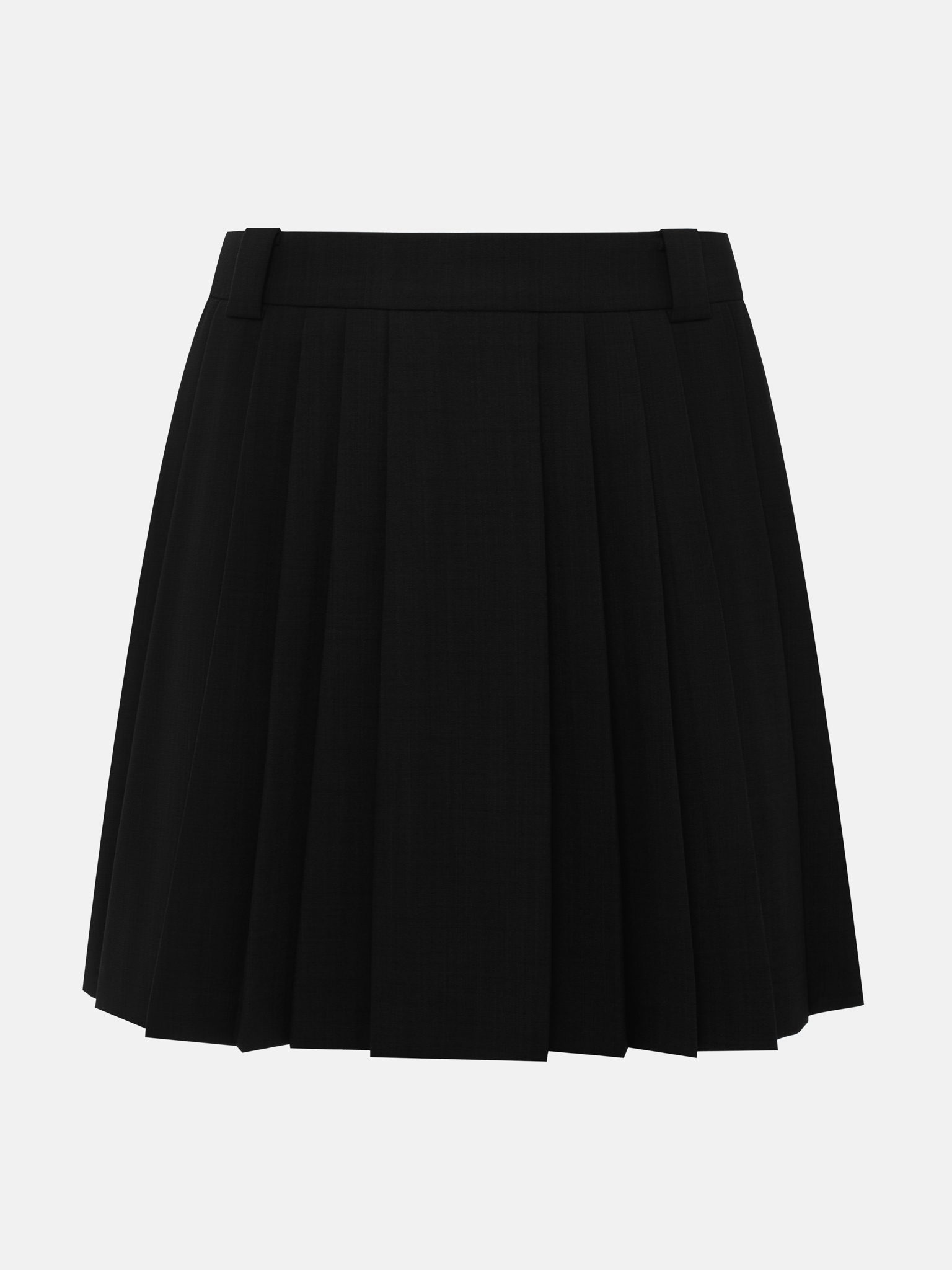 Mid-rise mini skirt with pleats