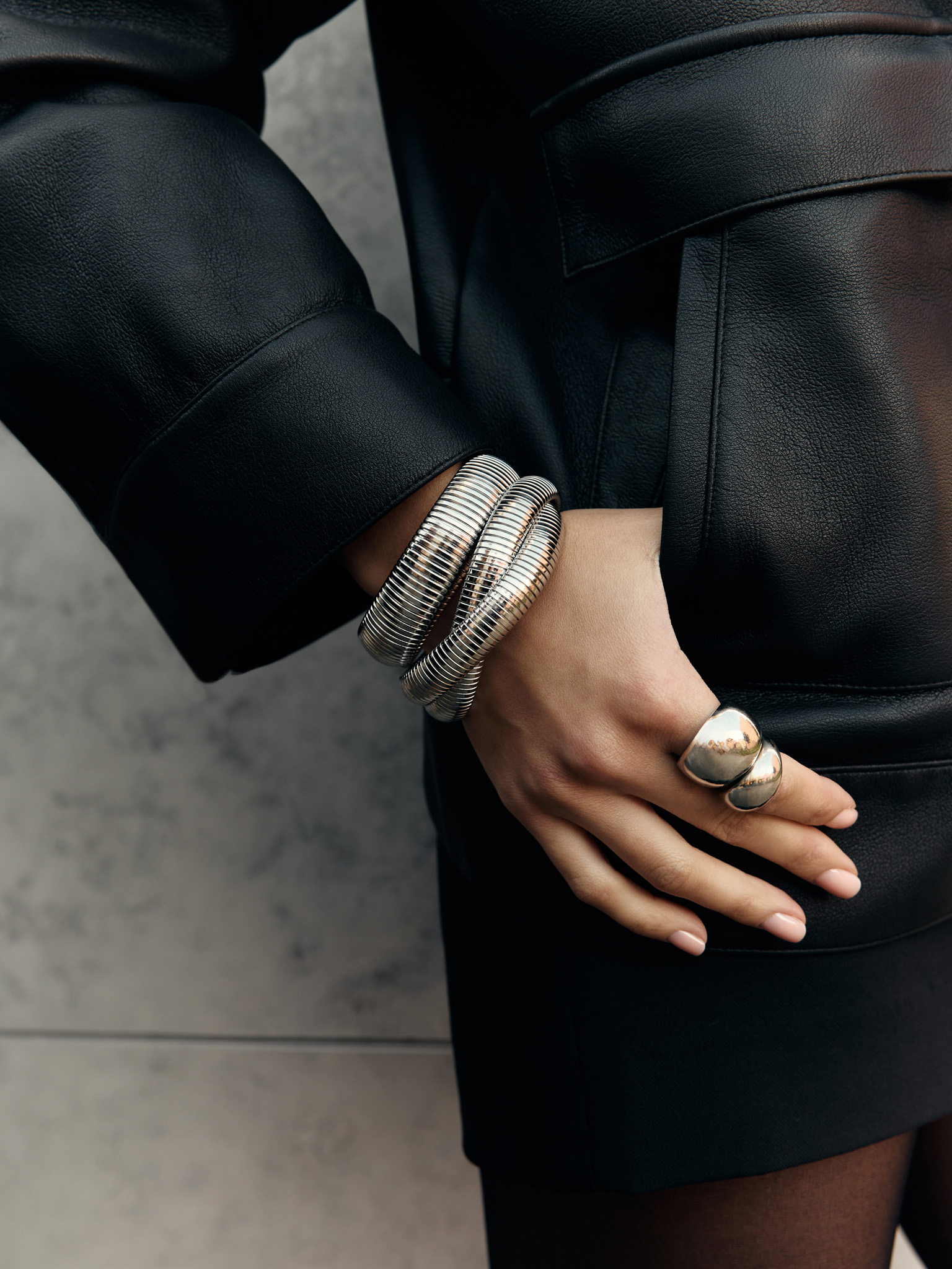 Braided metal bracelet