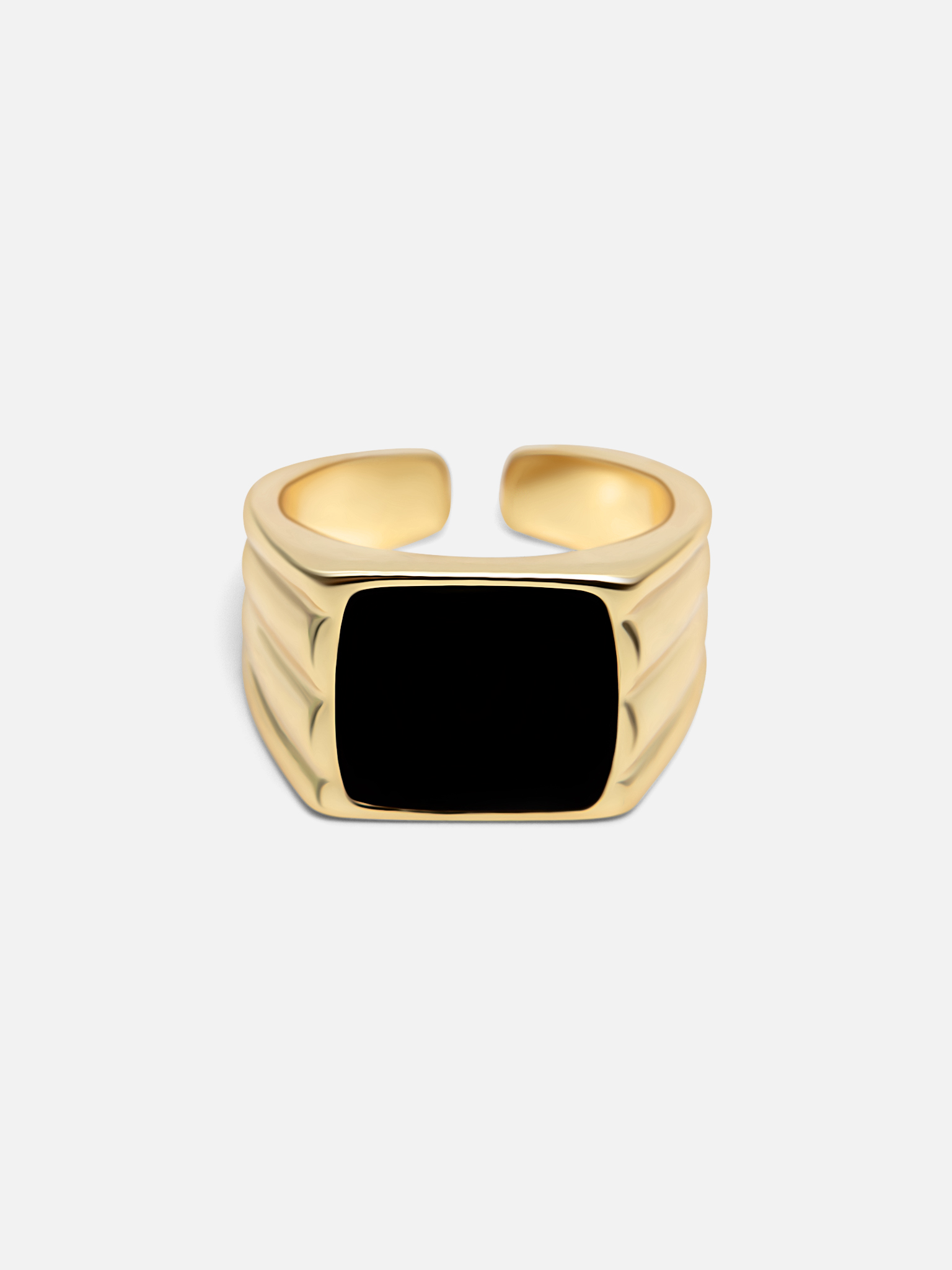 Set of two rings with textured surface