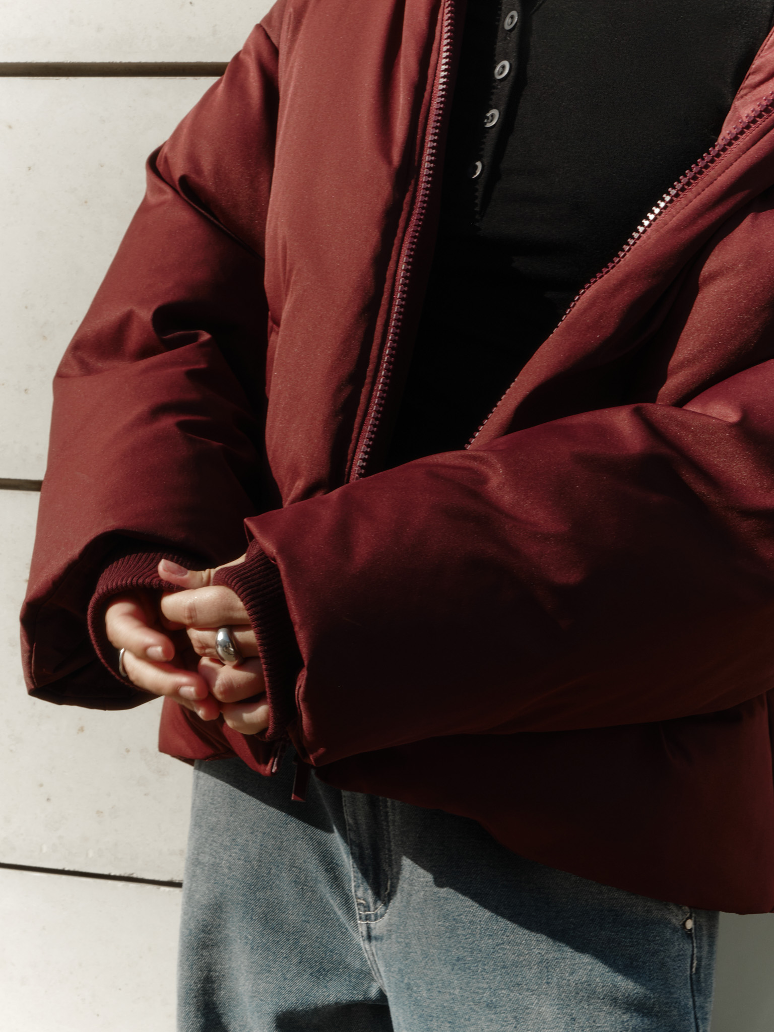 Loose-fitting bomber