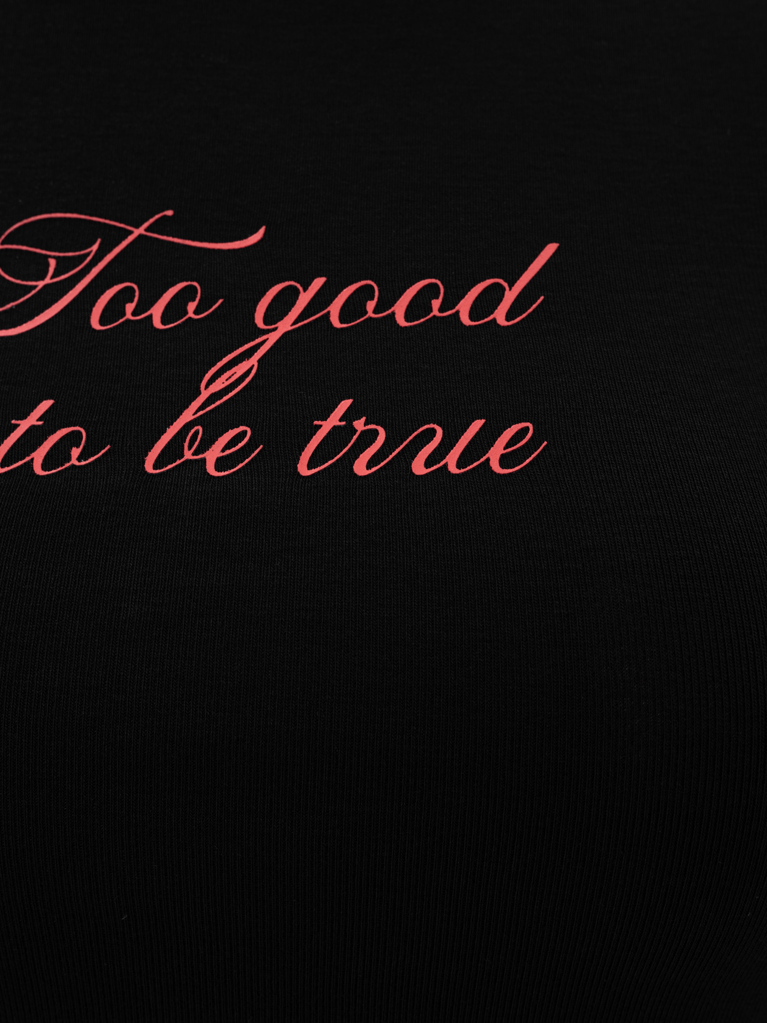 Cropped fitted T-shirt with lettering