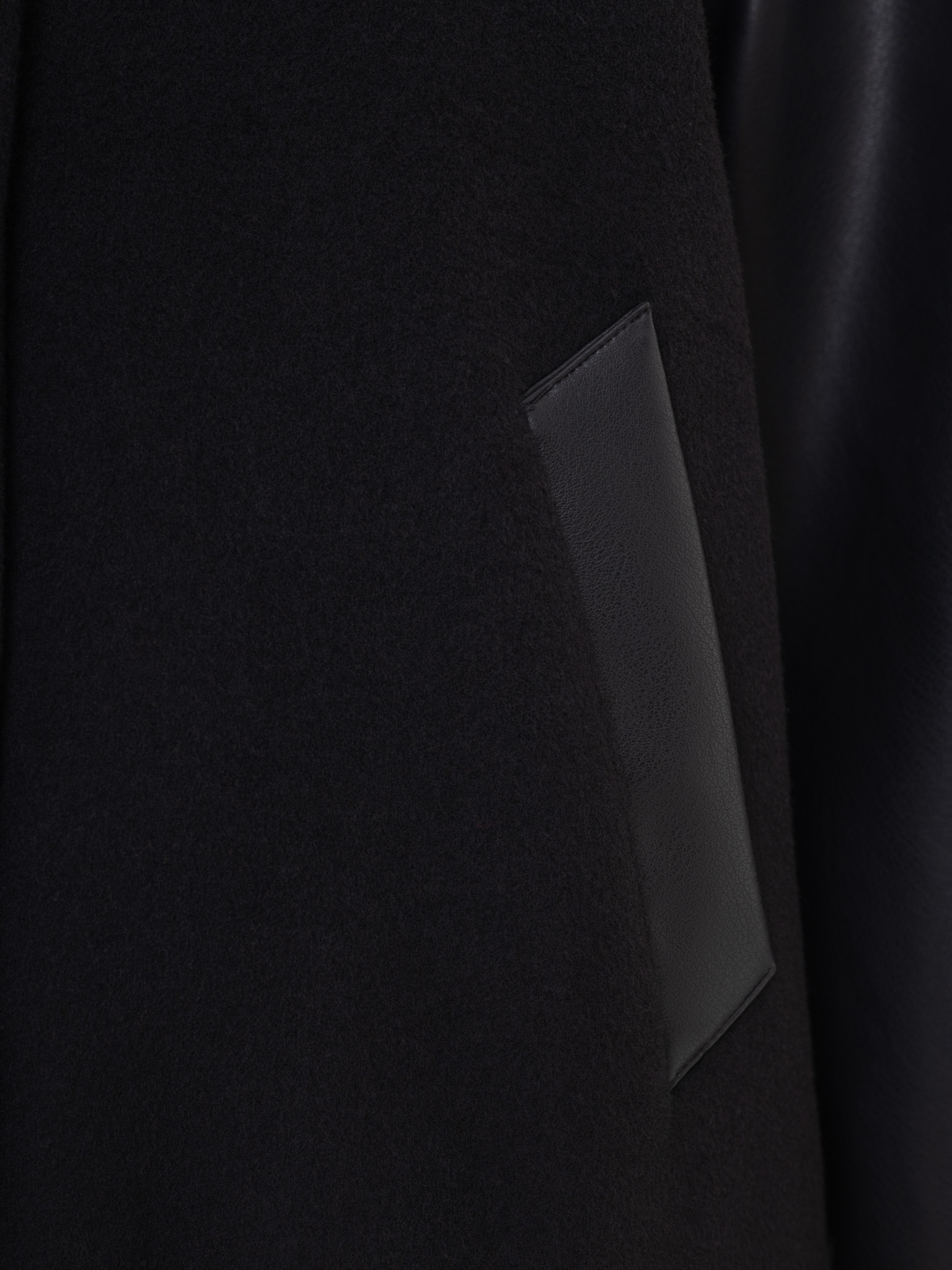 Bomber with eco-leather sleeves