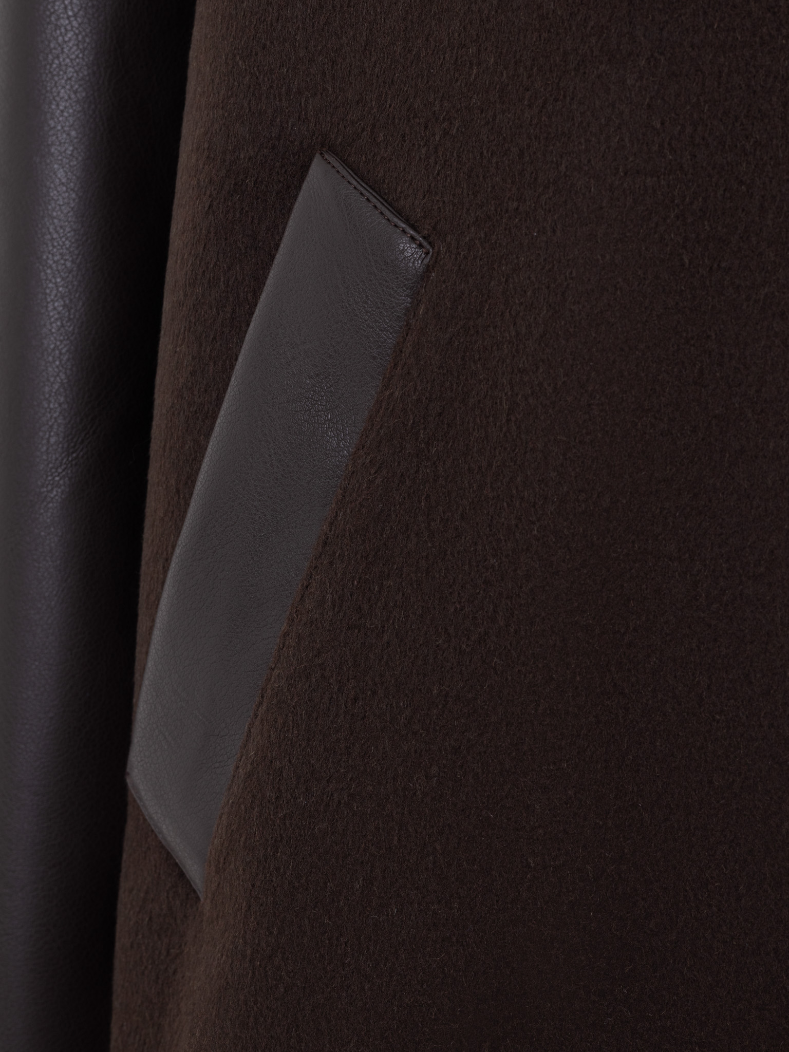 Bomber with eco-leather sleeves