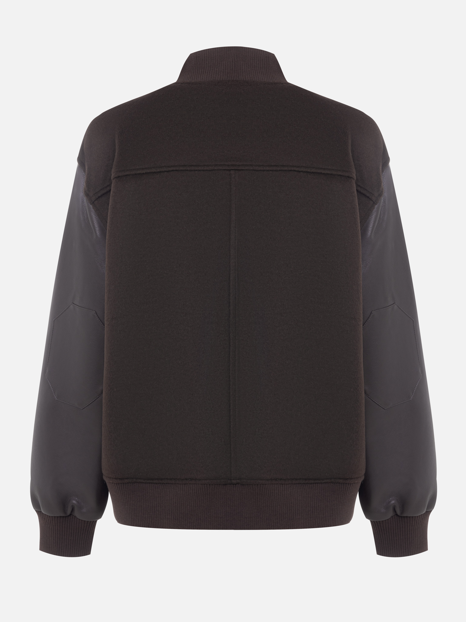 Bomber with eco-leather sleeves