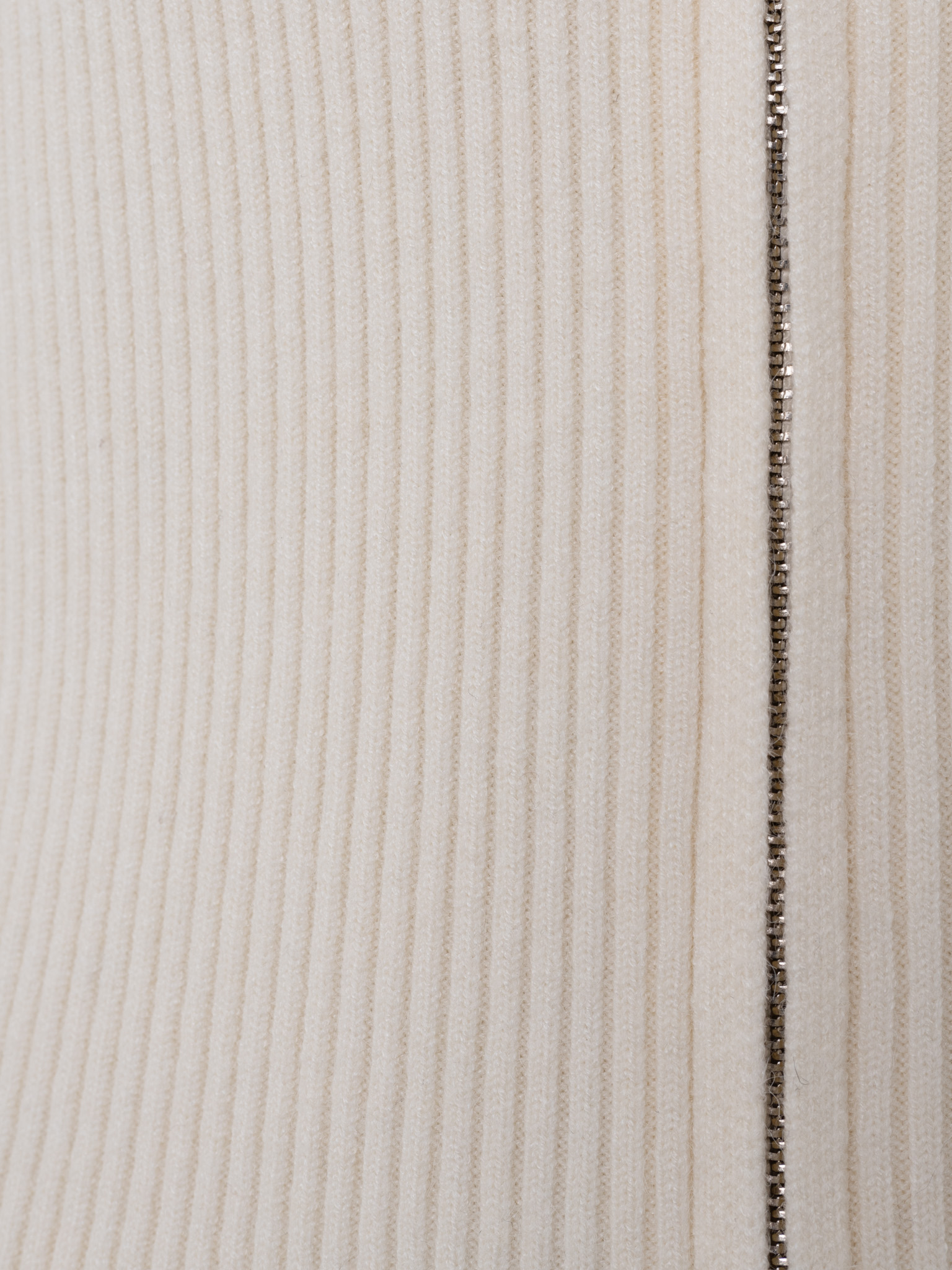 Rib-knit cardigan with zip fastening