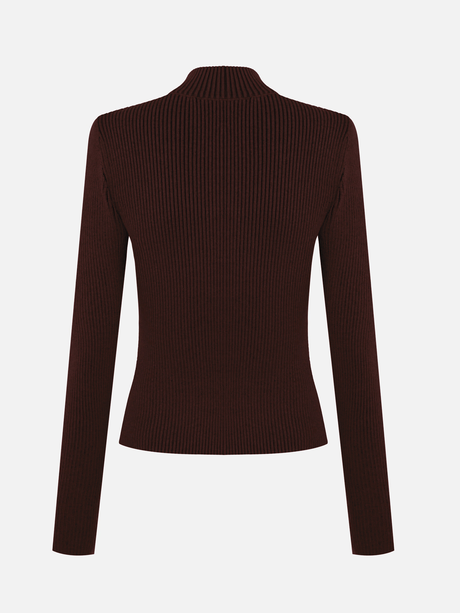 Rib-knit cardigan with zip fastening