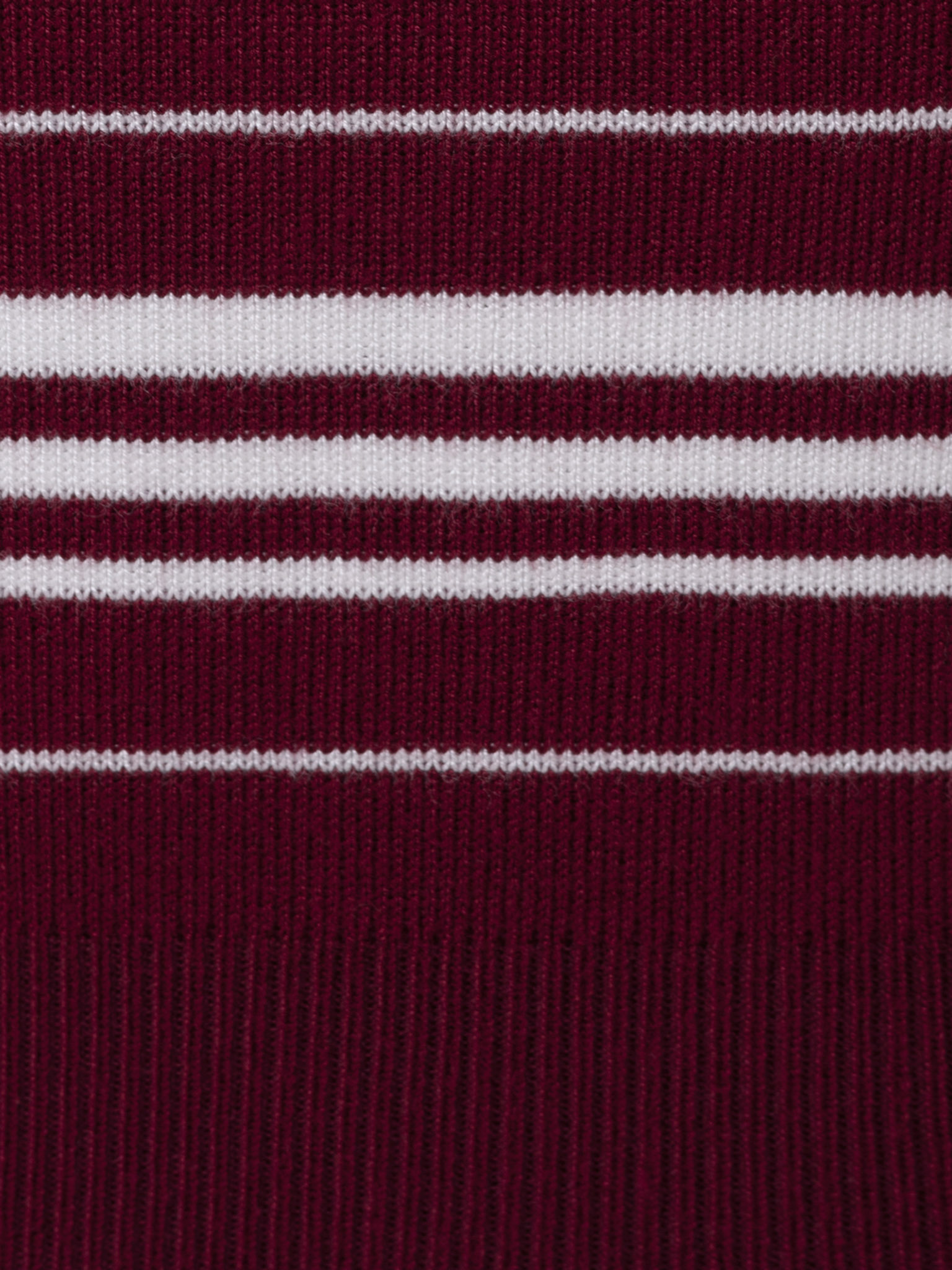 Striped knitted polo with long sleeves
