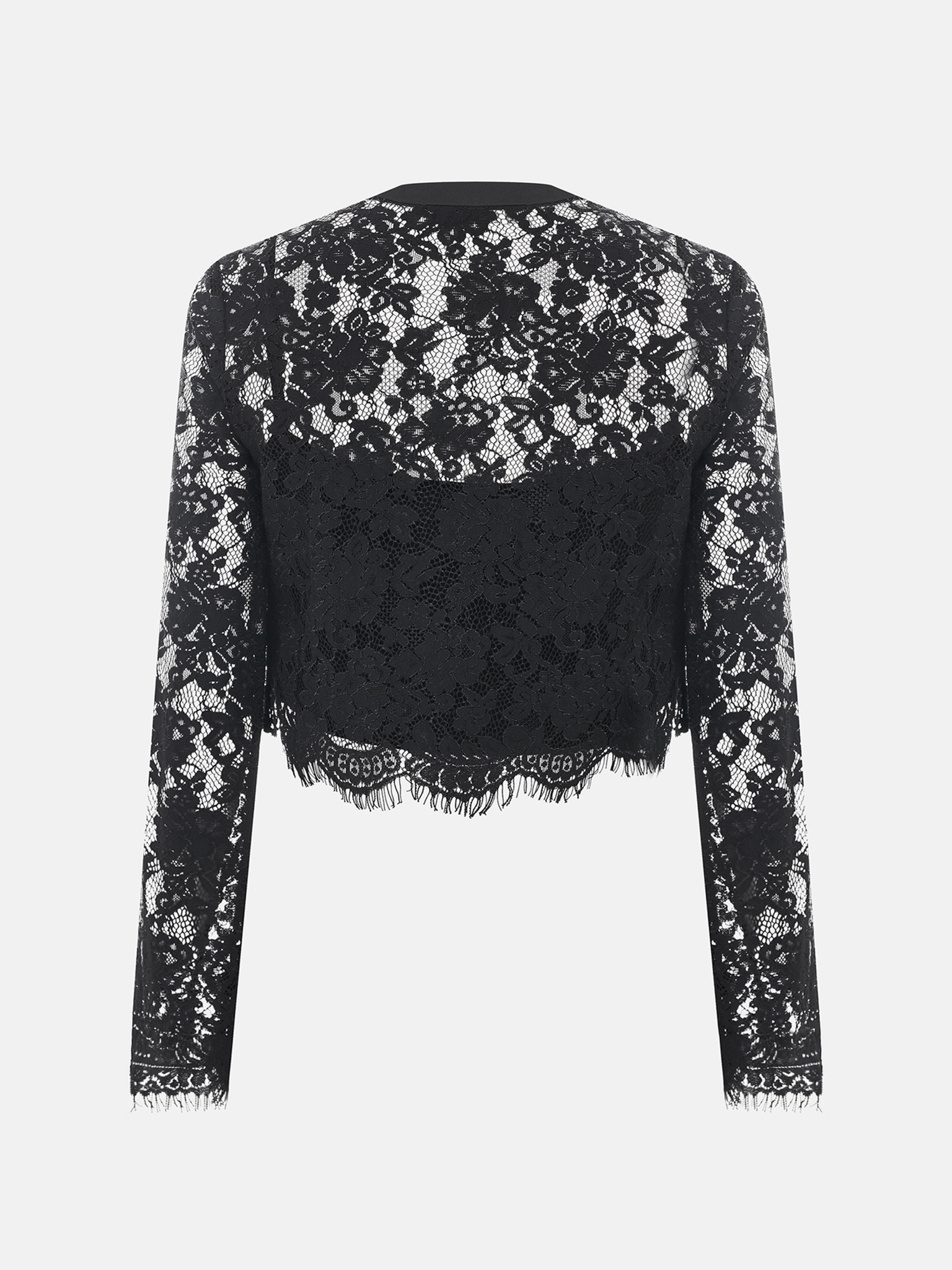 Guipure blouse with a top