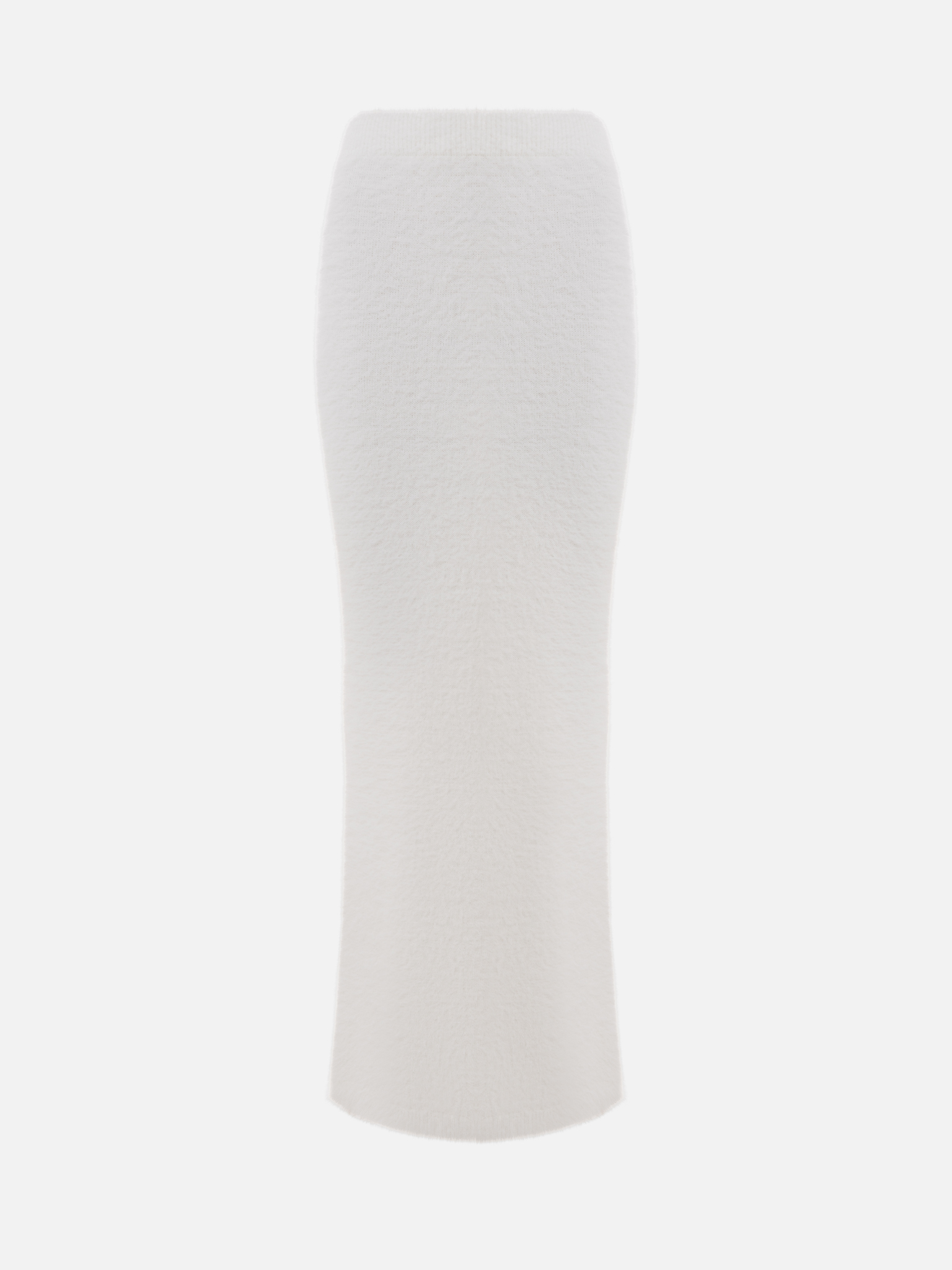Fluffy knitted maxi skirt
