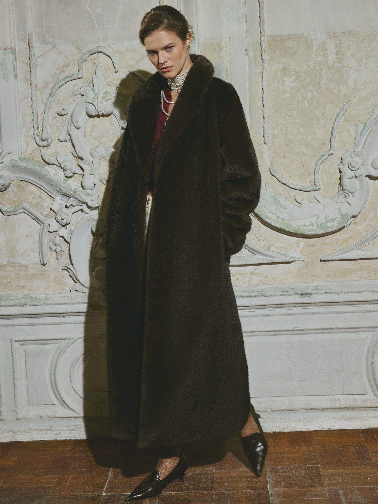 Maxi length eco-coat