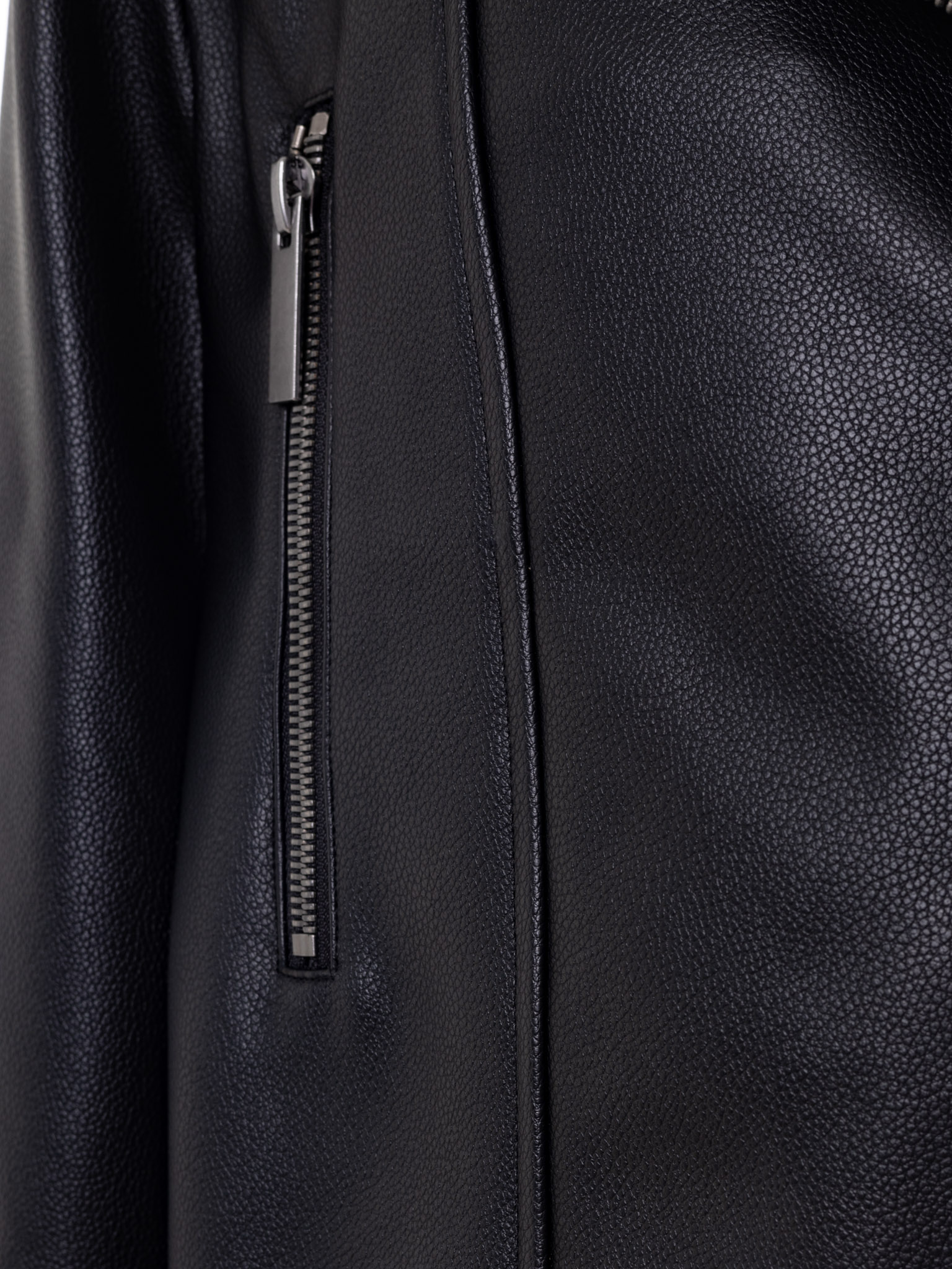 Bikerjacke aus Eco-Leder mit betonten Schultern