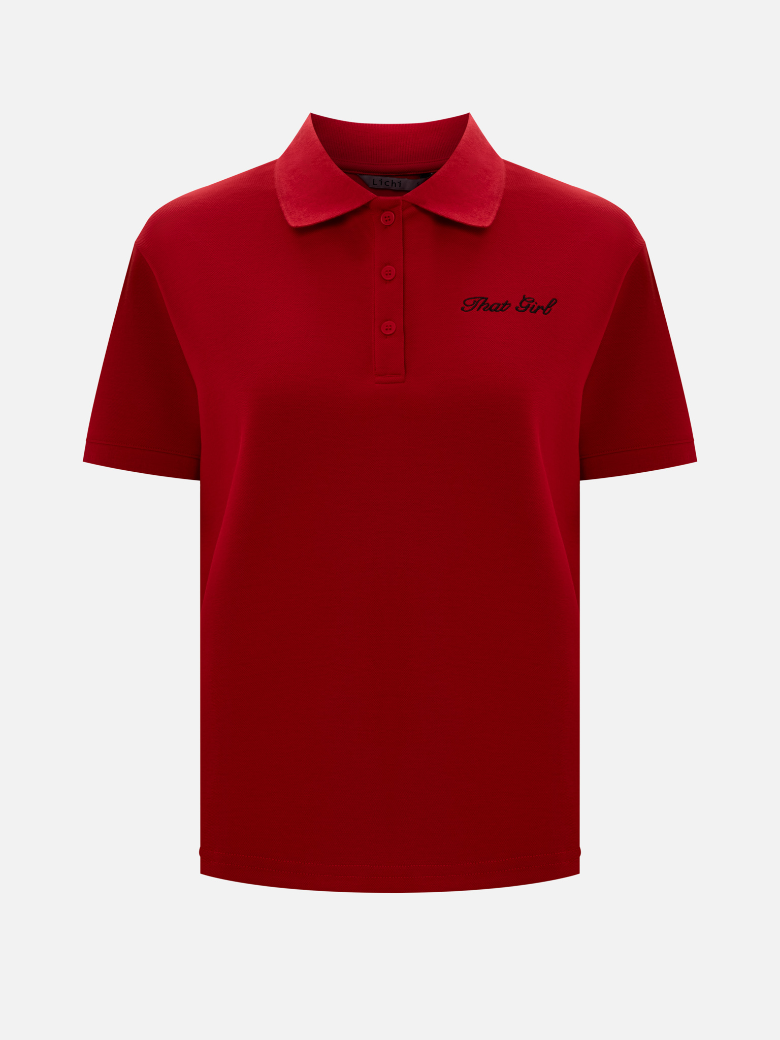 Poloshirt aus Jersey mit Stickerei
