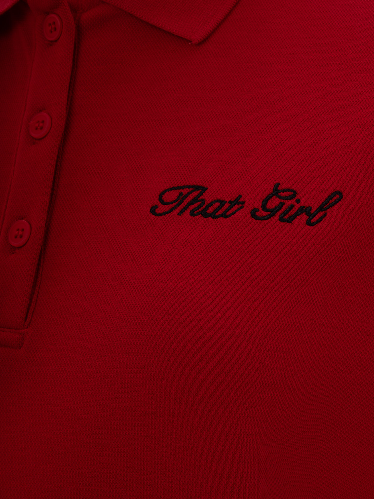 Poloshirt aus Jersey mit Stickerei