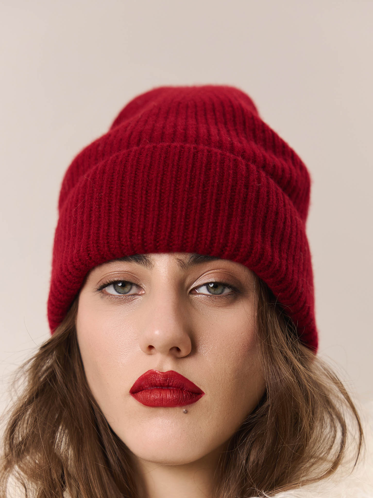 Woollen ribbed beanie