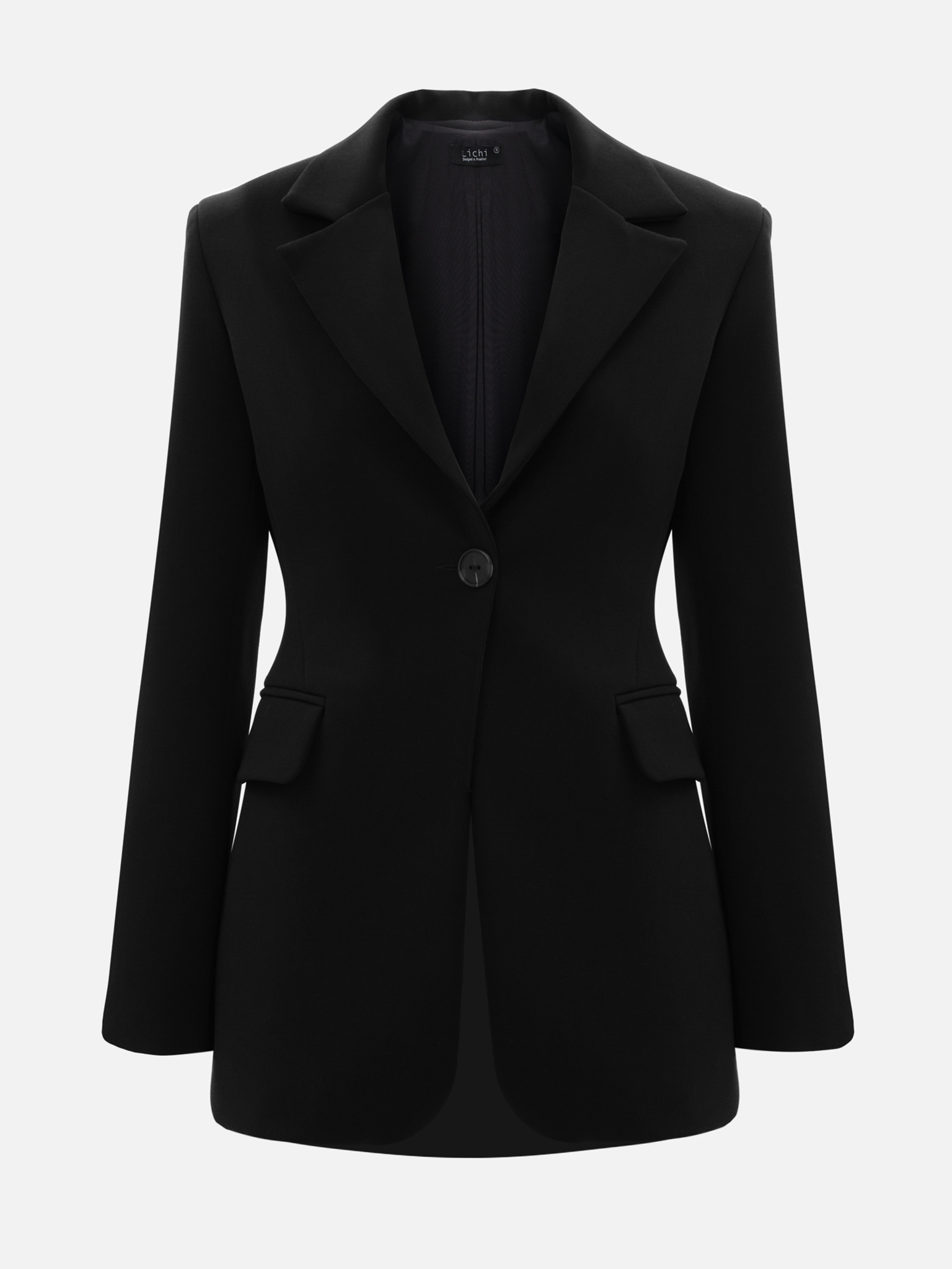 Single-button fitted jacket