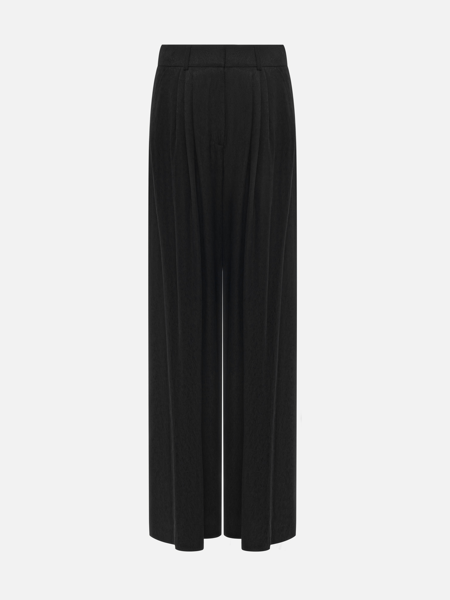 Loose-fitting trousers with waist pleats