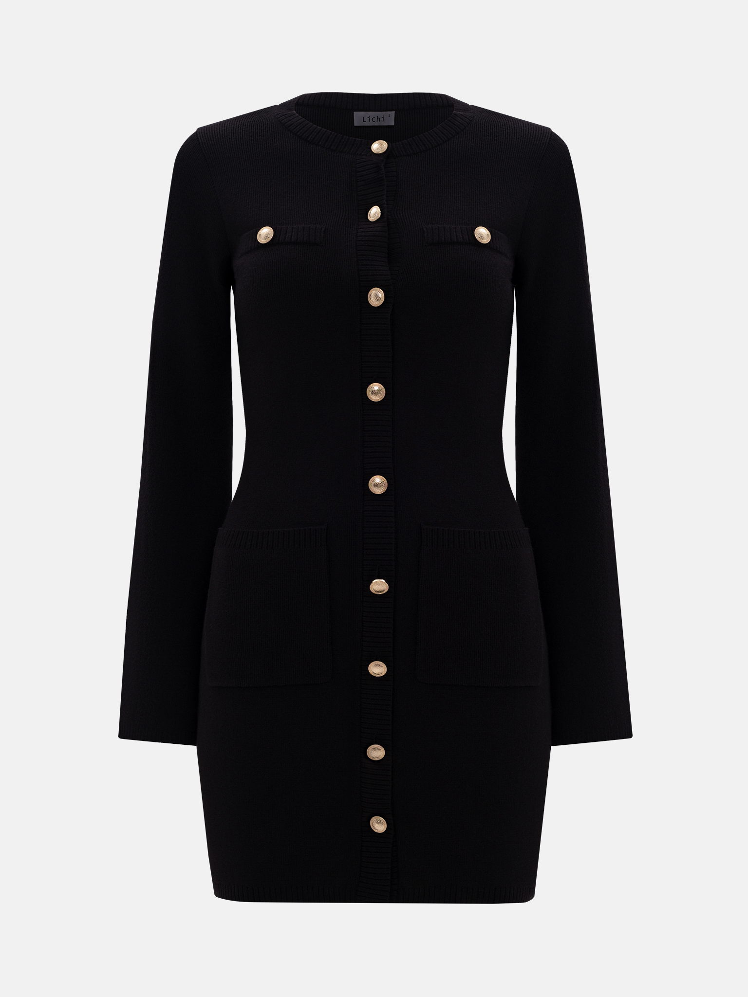 Mini dress with flared sleeves