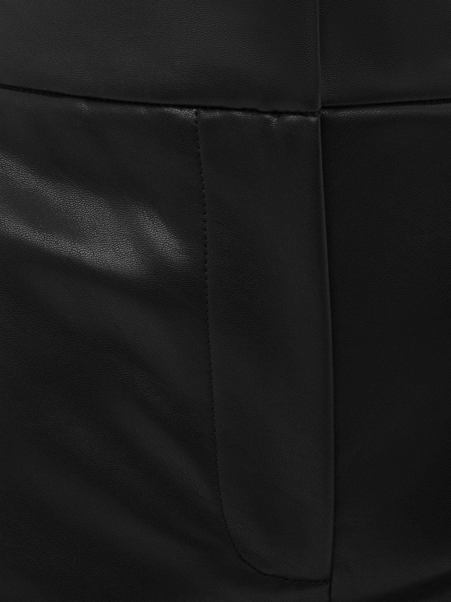 Straight-leg vegan-leather pants
