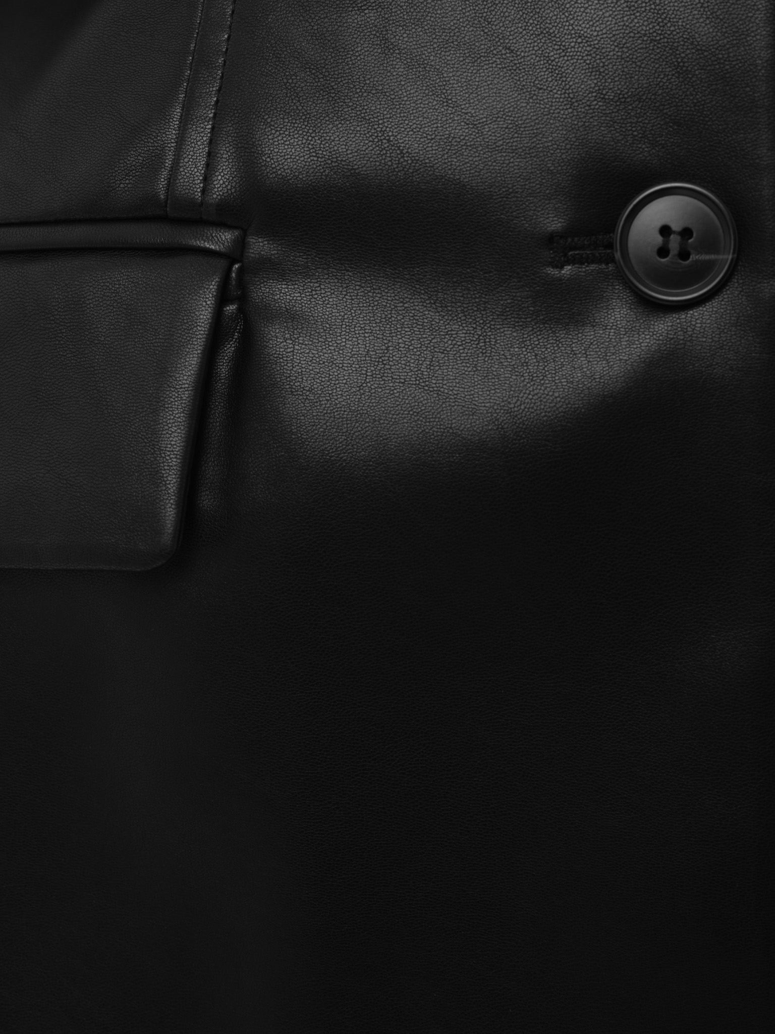 Fitted eco-leather jacket