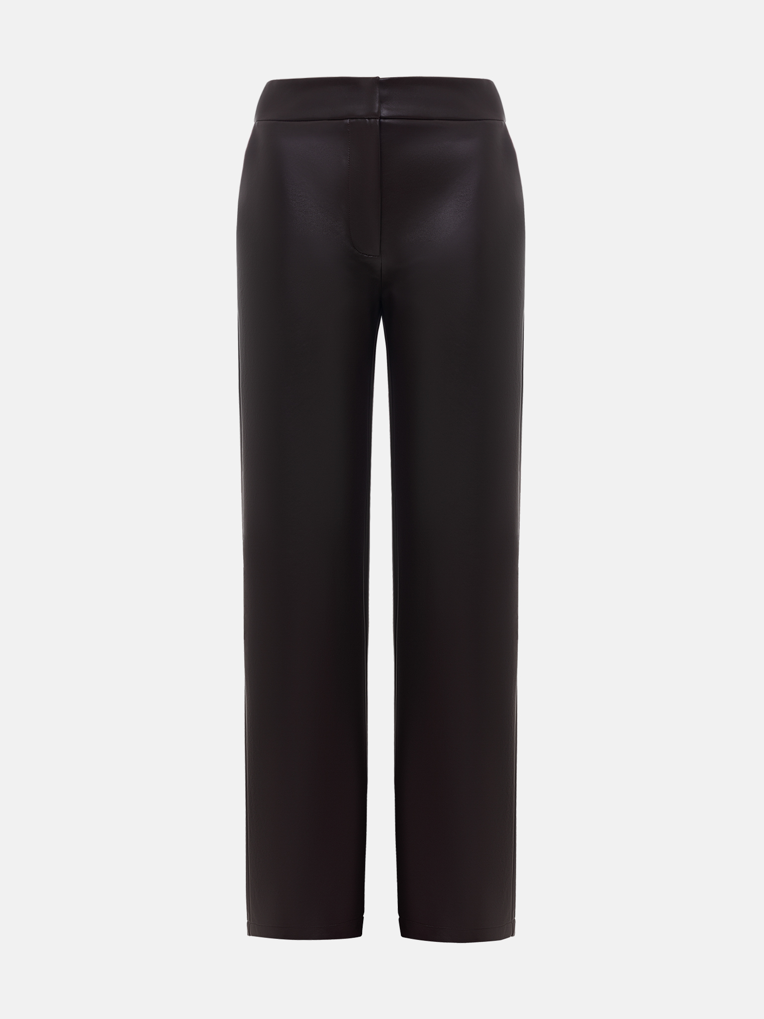 Straight-leg vegan-leather pants