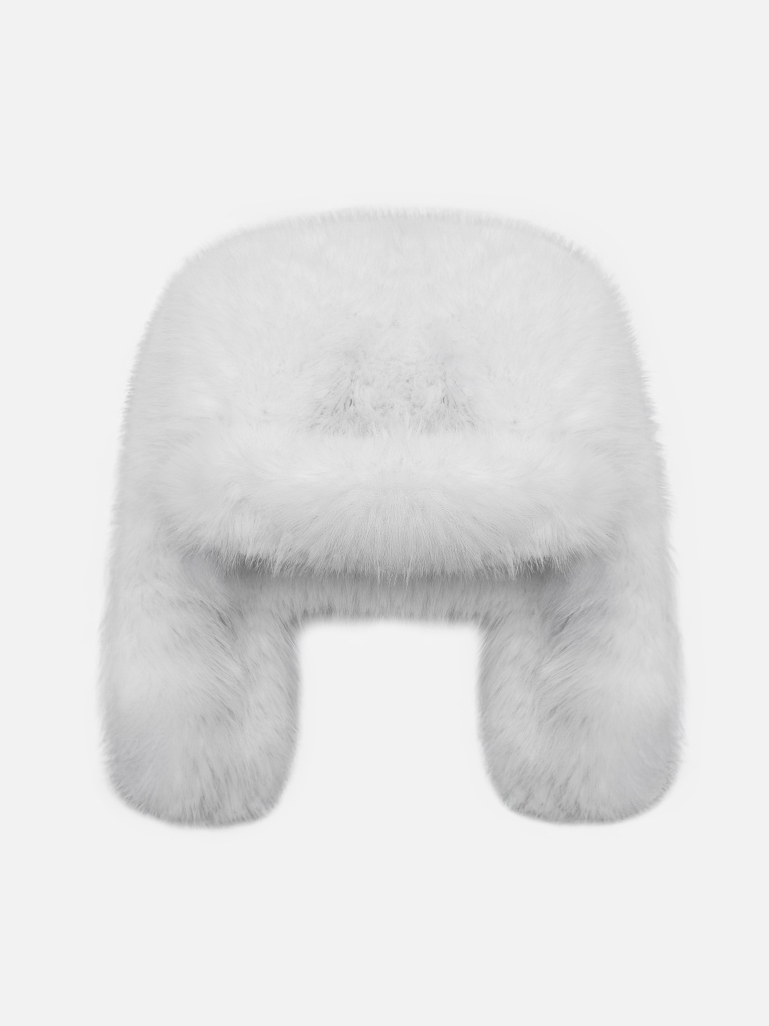 Long-pile eco-fur ushanka hat