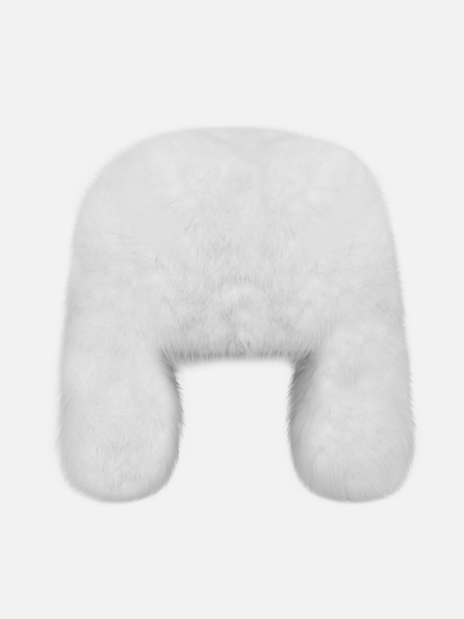 Long-pile eco-fur ushanka hat
