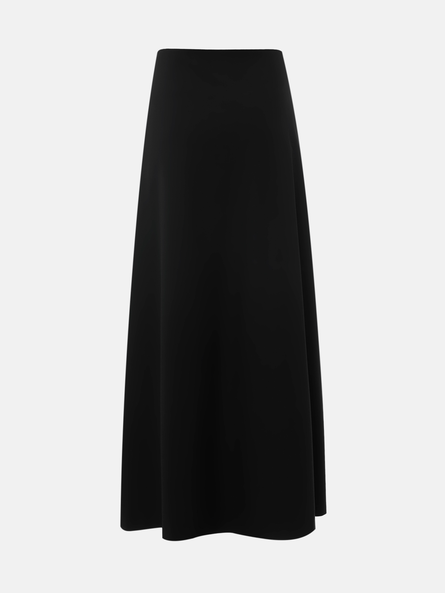 Flared satin maxi skirt