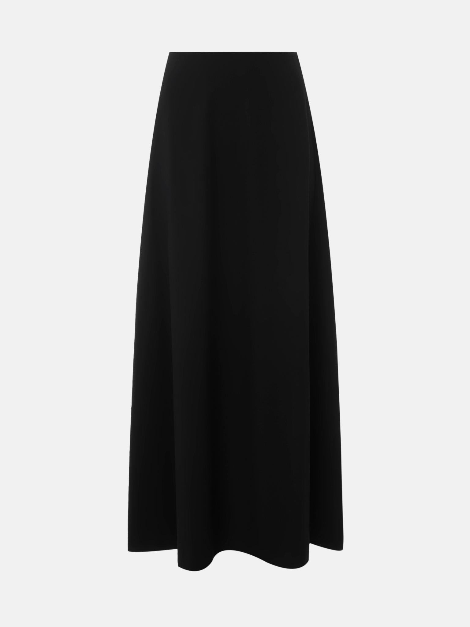 Flared satin maxi skirt