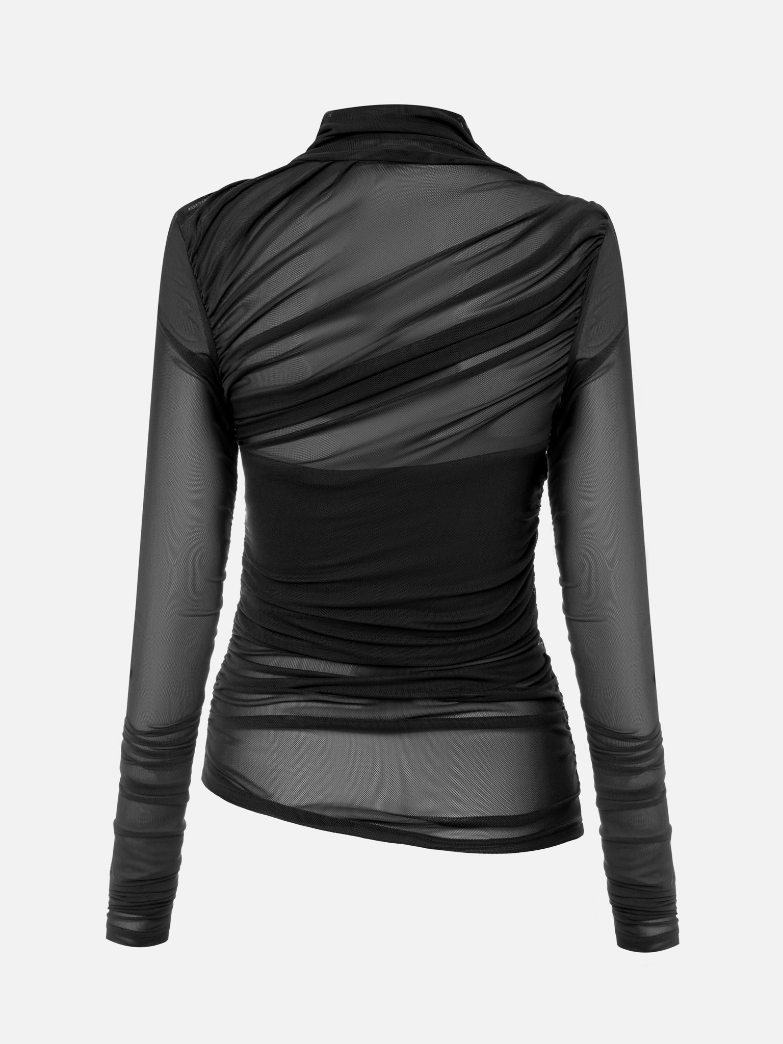 Semi-transparent turtleneck with bandeau top