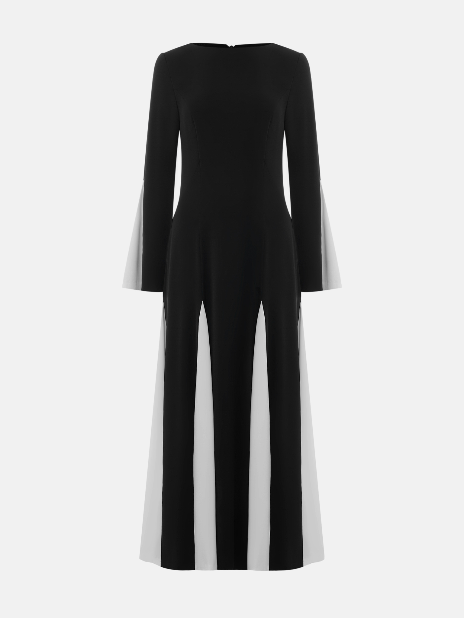 Knitted maxi dress with triangular inserts