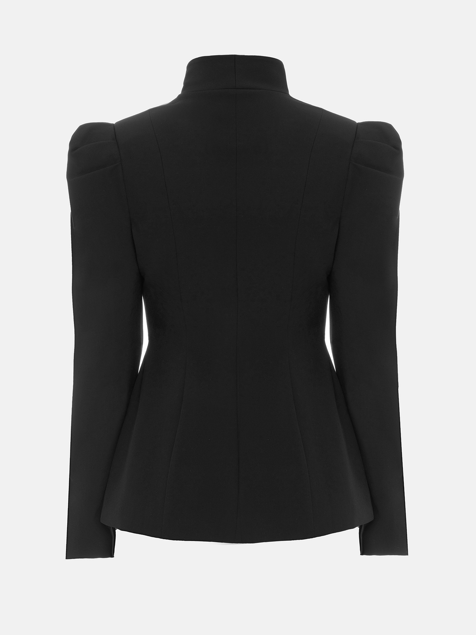 Flared blazer with voluminous sleeves