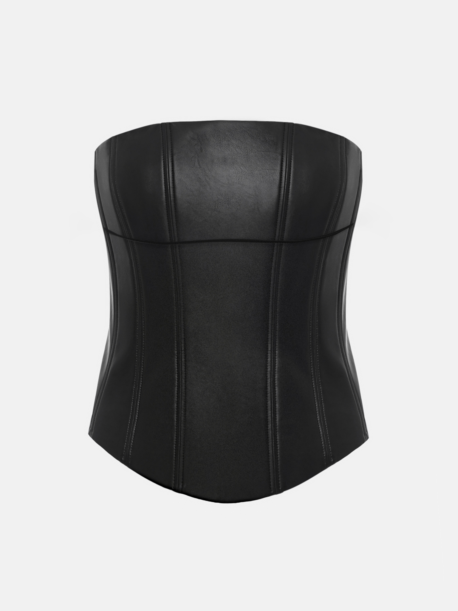Corset eco-leather top