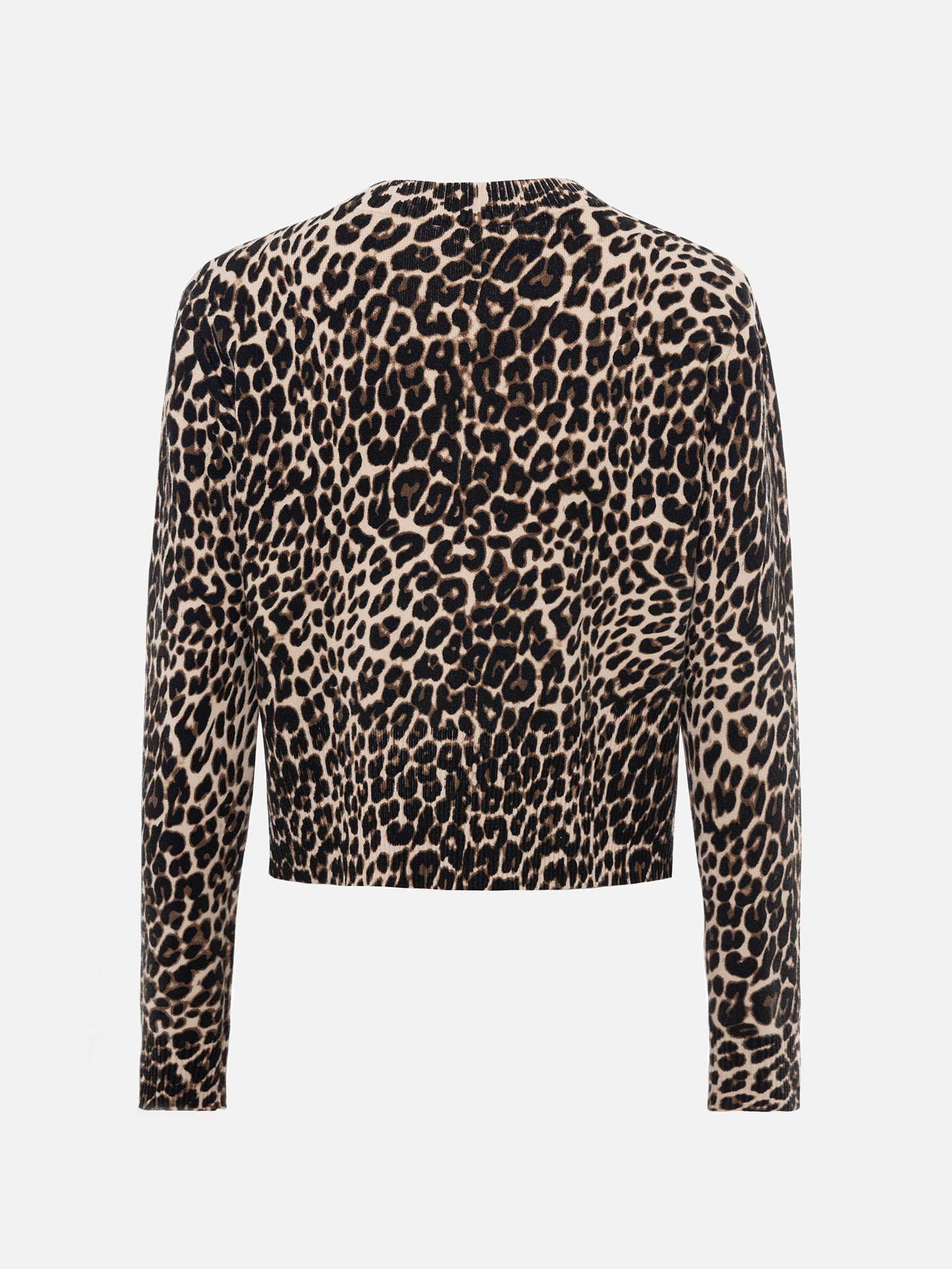 Leopard cardigan with golden buttons