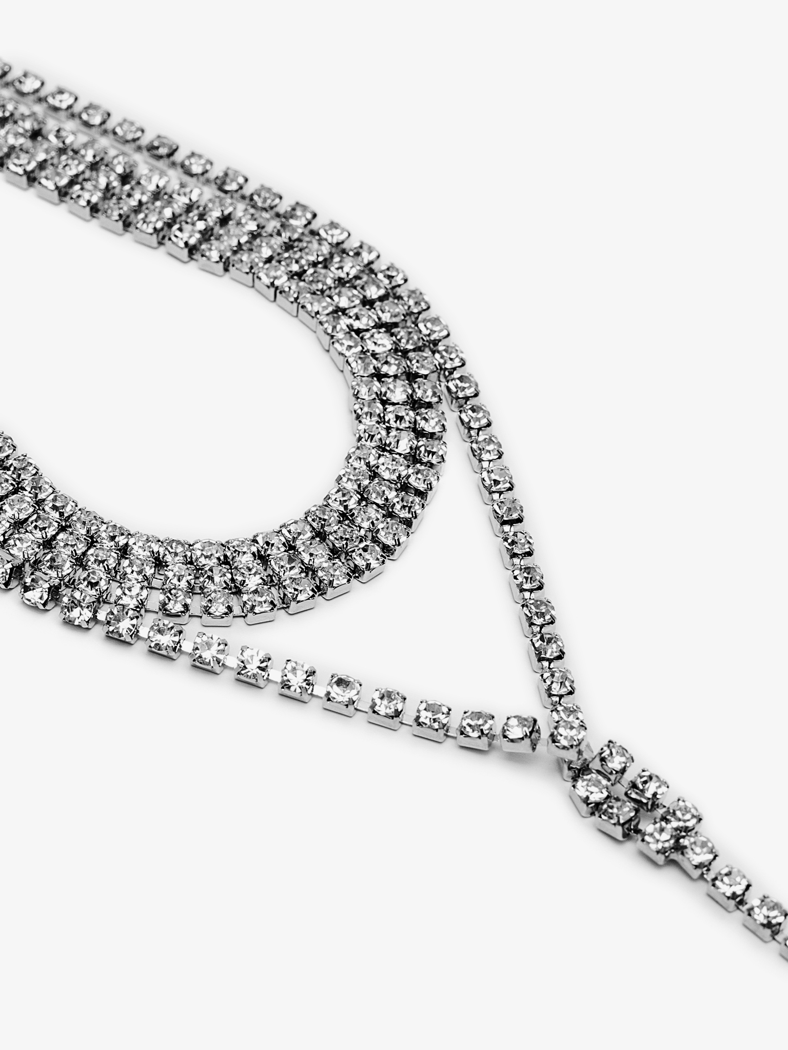 Long rhinestone necklace