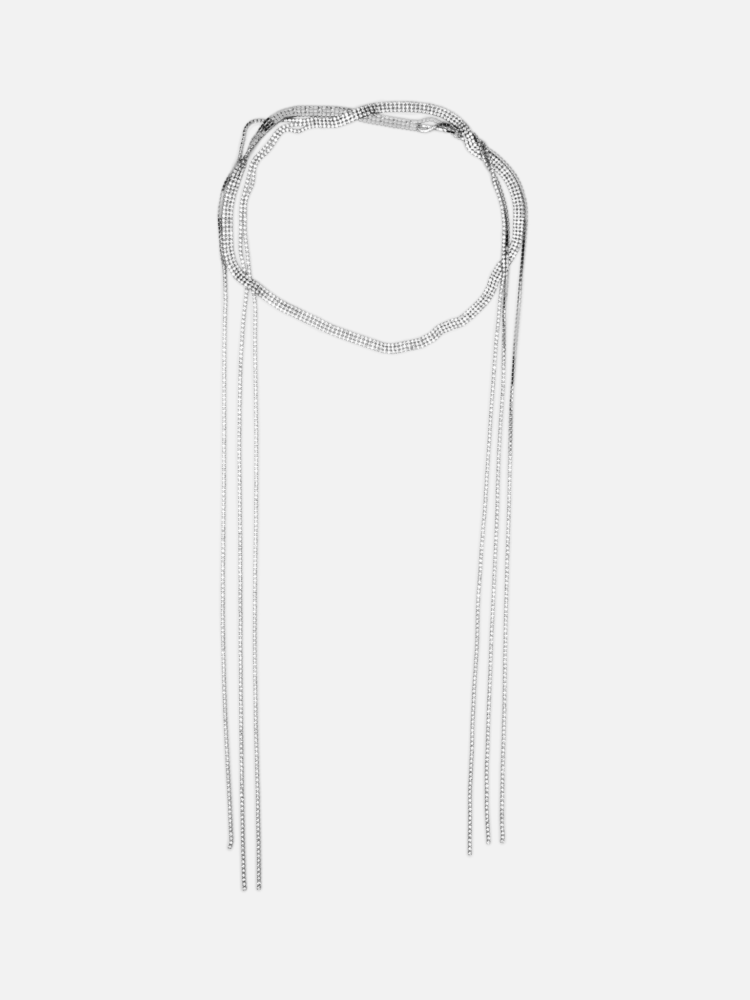 Long rhinestone necklace