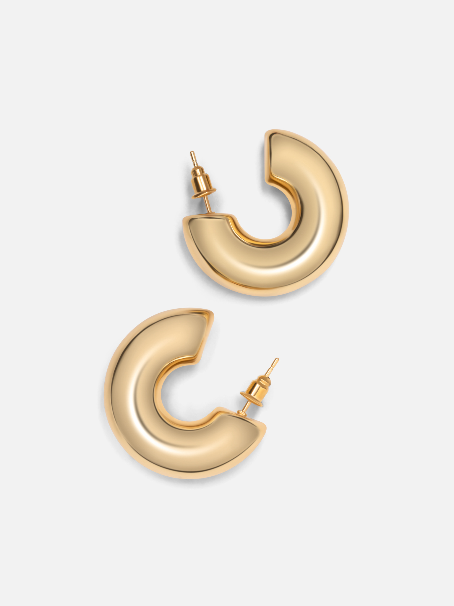 Blown half-hoop earrings