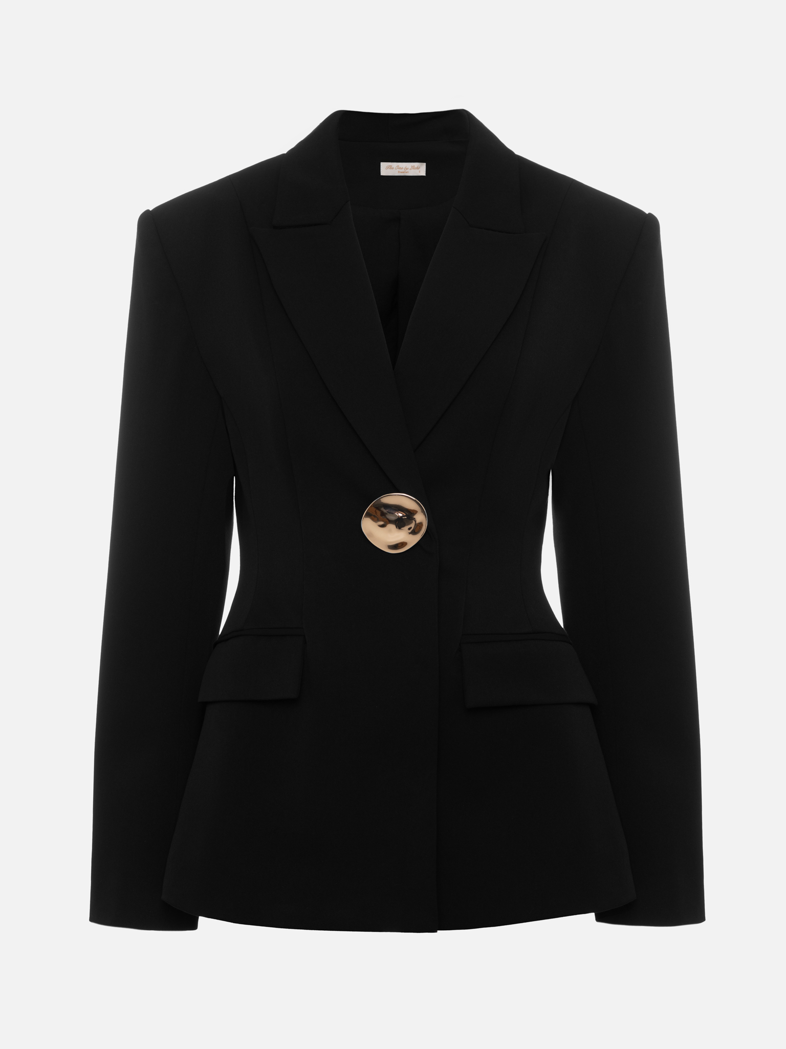 Fitted jacket with an accent brooch