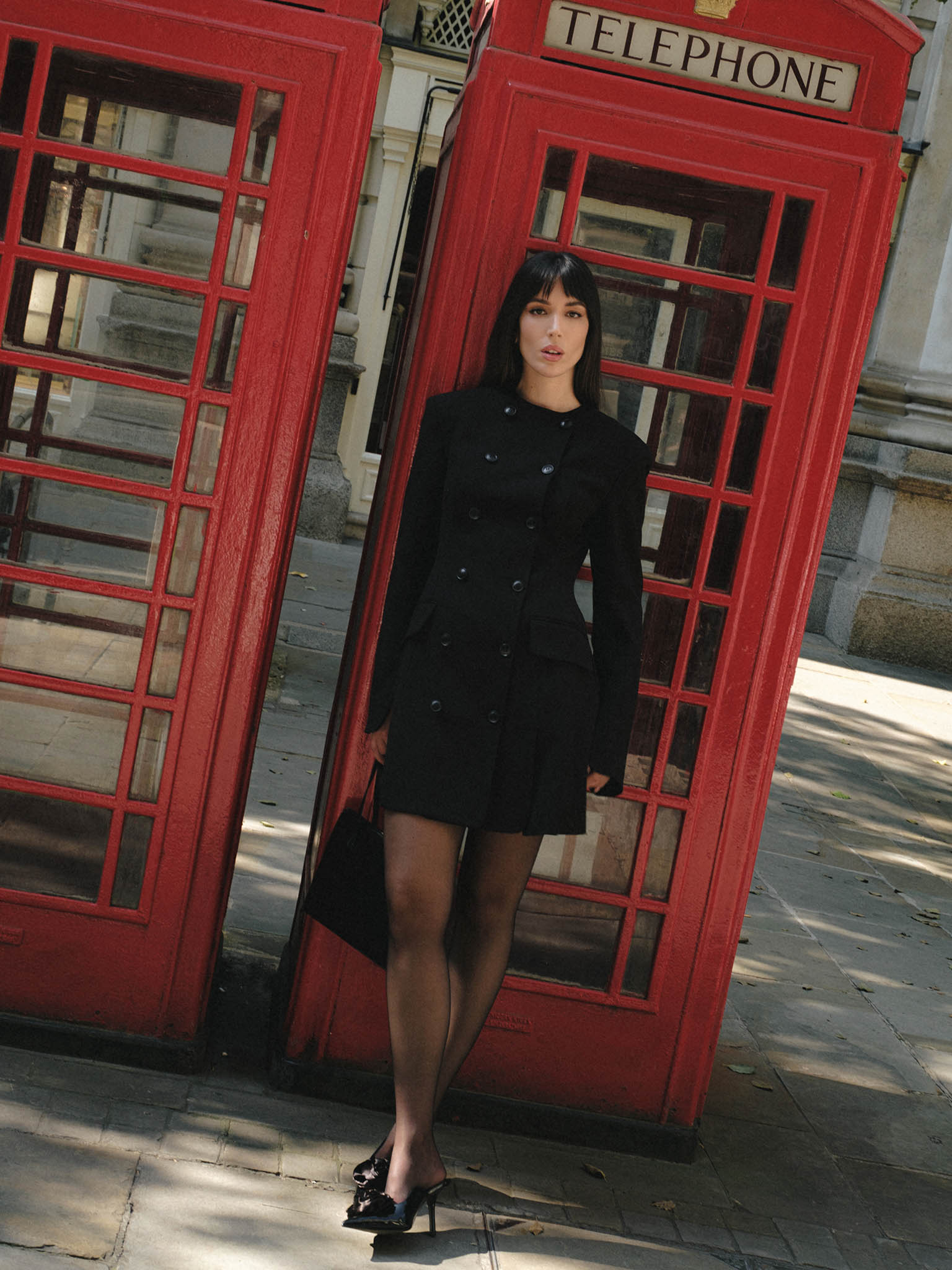 Fitted mini blazer dress